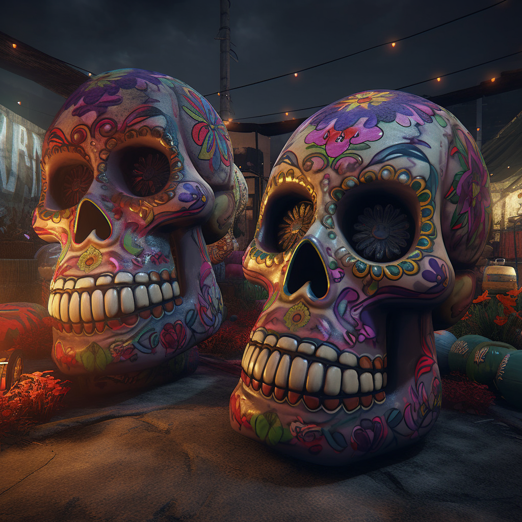 03 Haunting Nights - Dia de Muertos Sugar Skulls.png