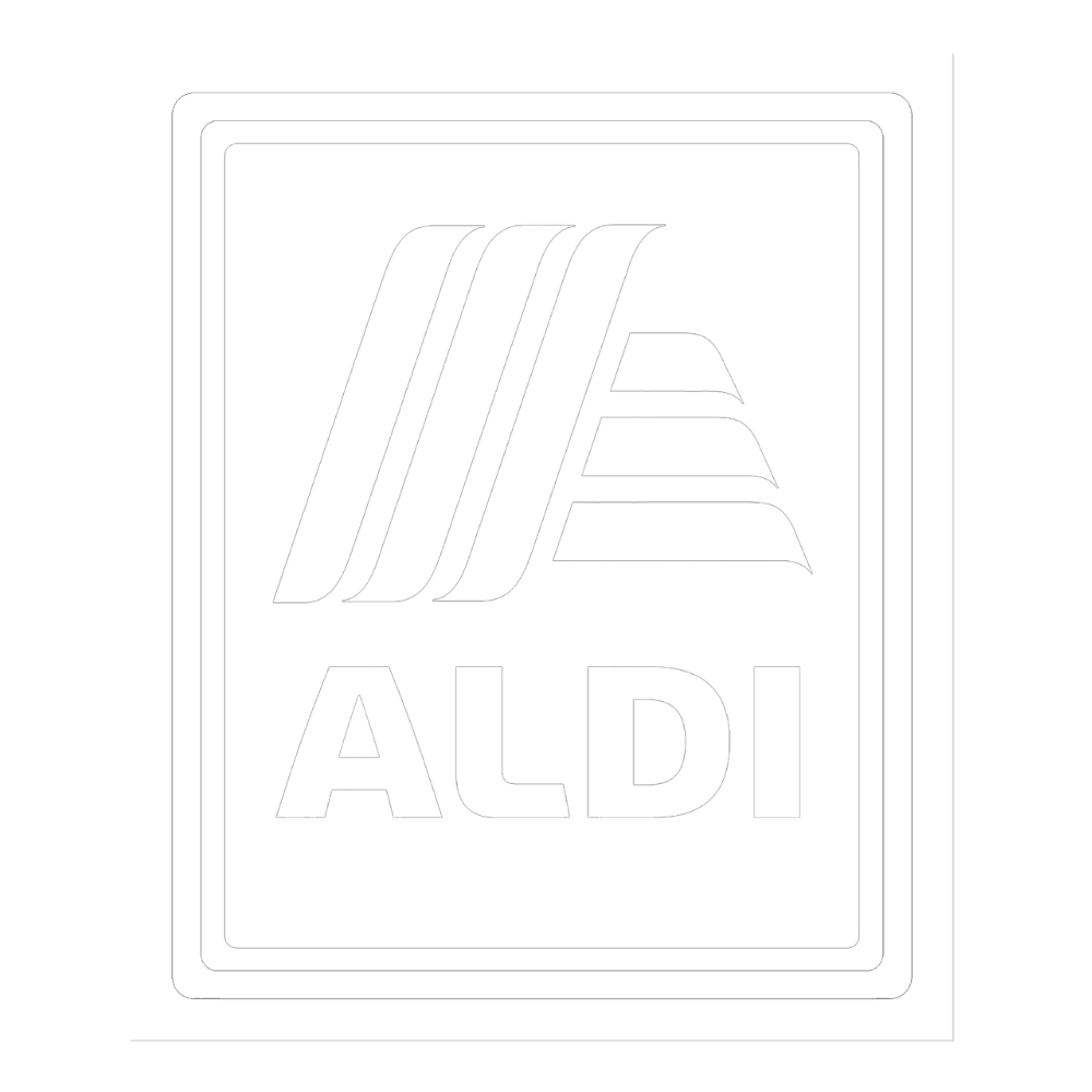 Das Logo von Lidl, einem deutschen Discounter, mit schwarzen Hintergrund und weißen Linien.
