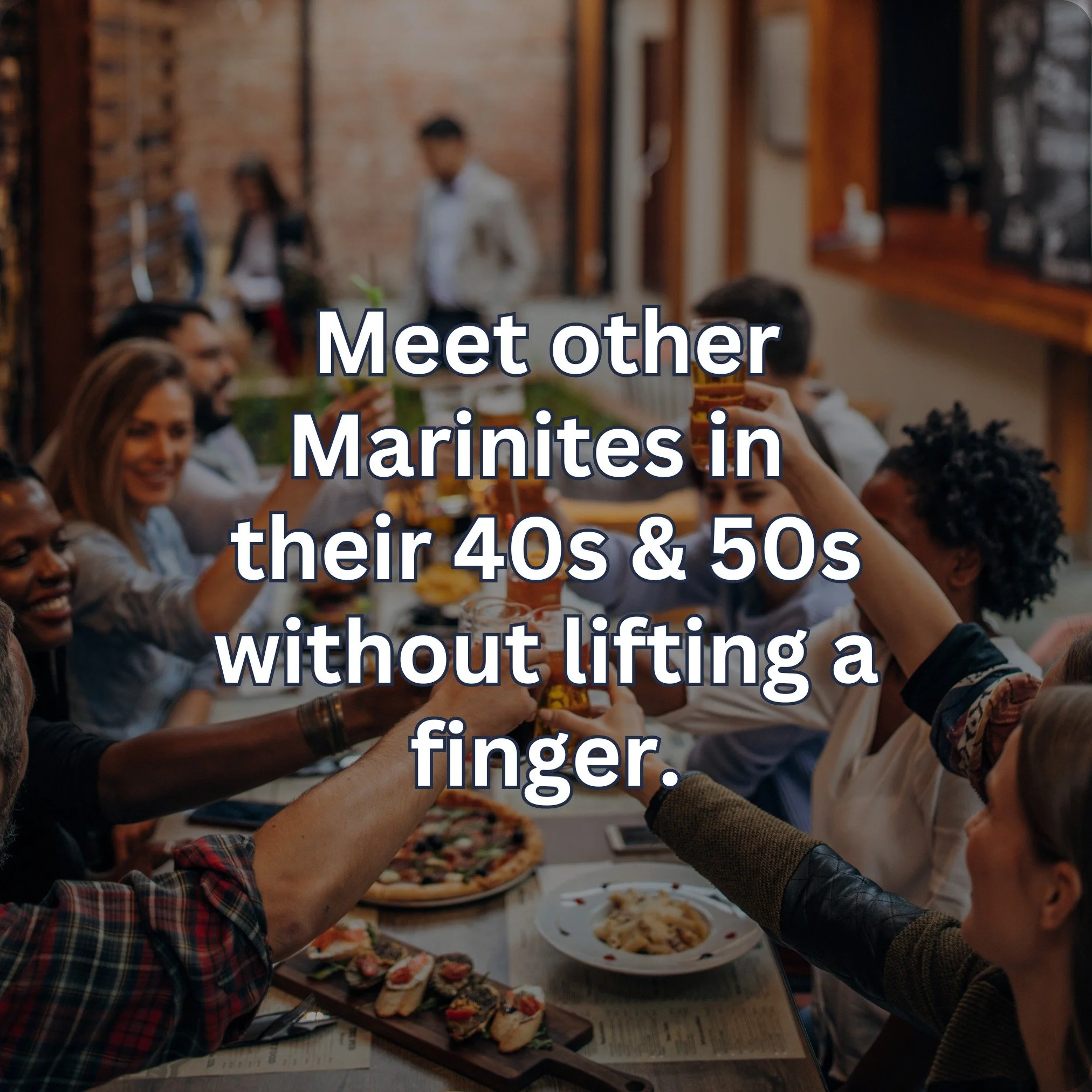 Meet Other 40 &amp; 50 yo in Marin Without Lifting a Finger

We have a communal dinner table for 40- and 50-year olds on Wednesday (6/3) at Am&eacute;lie Caf&eacute; and Wine Bar.

Let us know your interest in joining by emailing marin@sixtop.io.

Mo