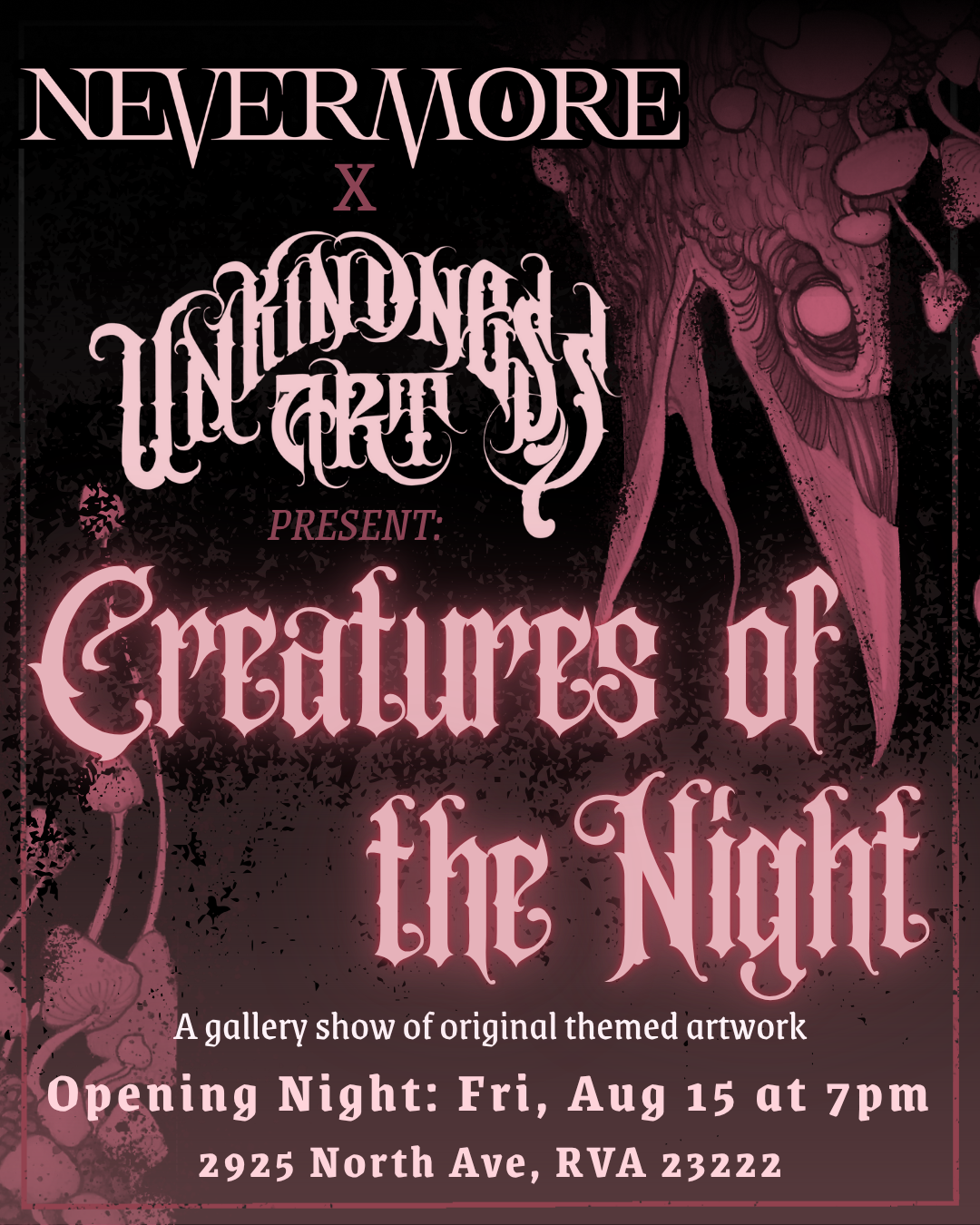 "Creatures of the Night" Gallery Show Opening