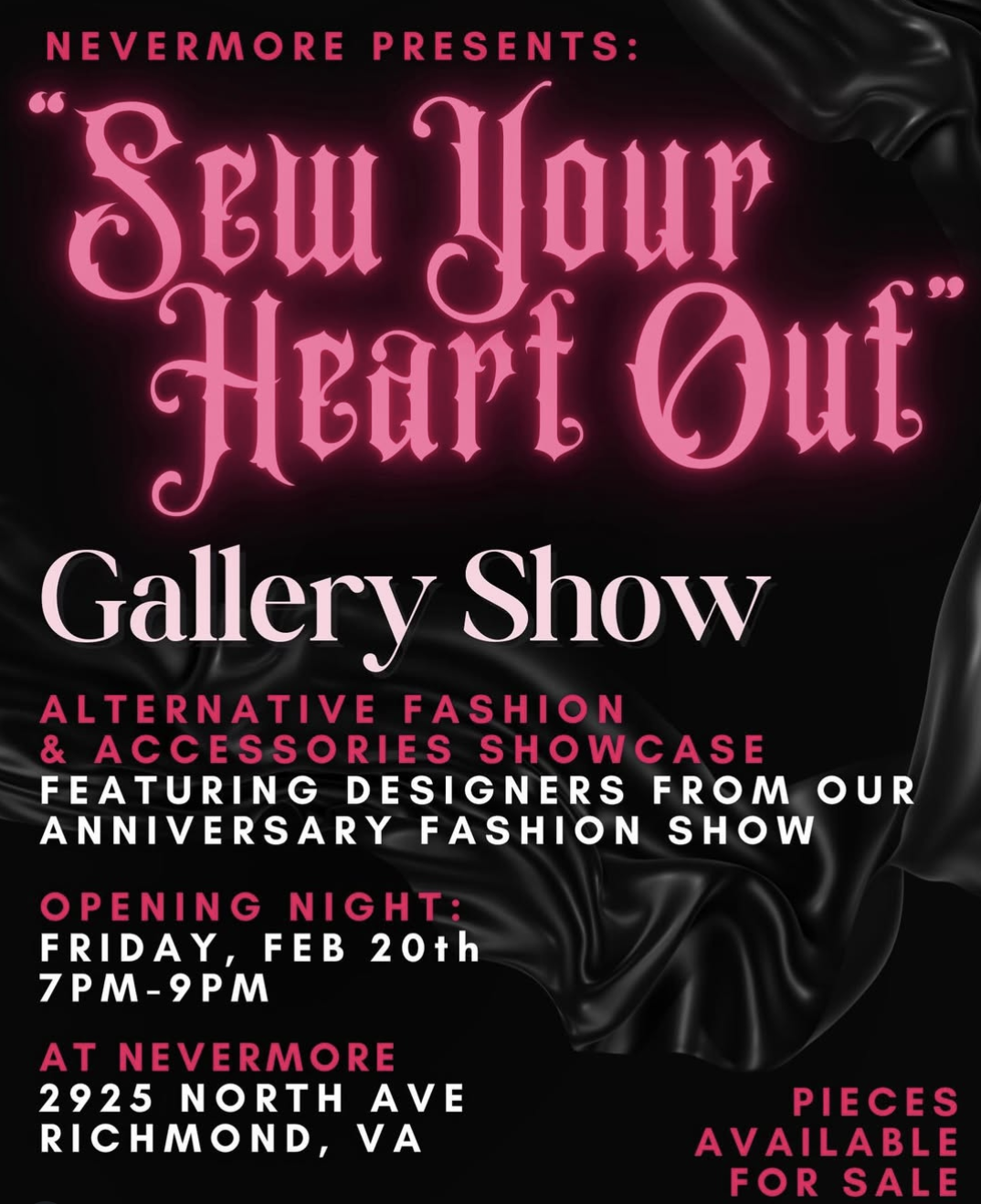 Nevermore Presents: "Sew Your Heart Out" Gallery Show