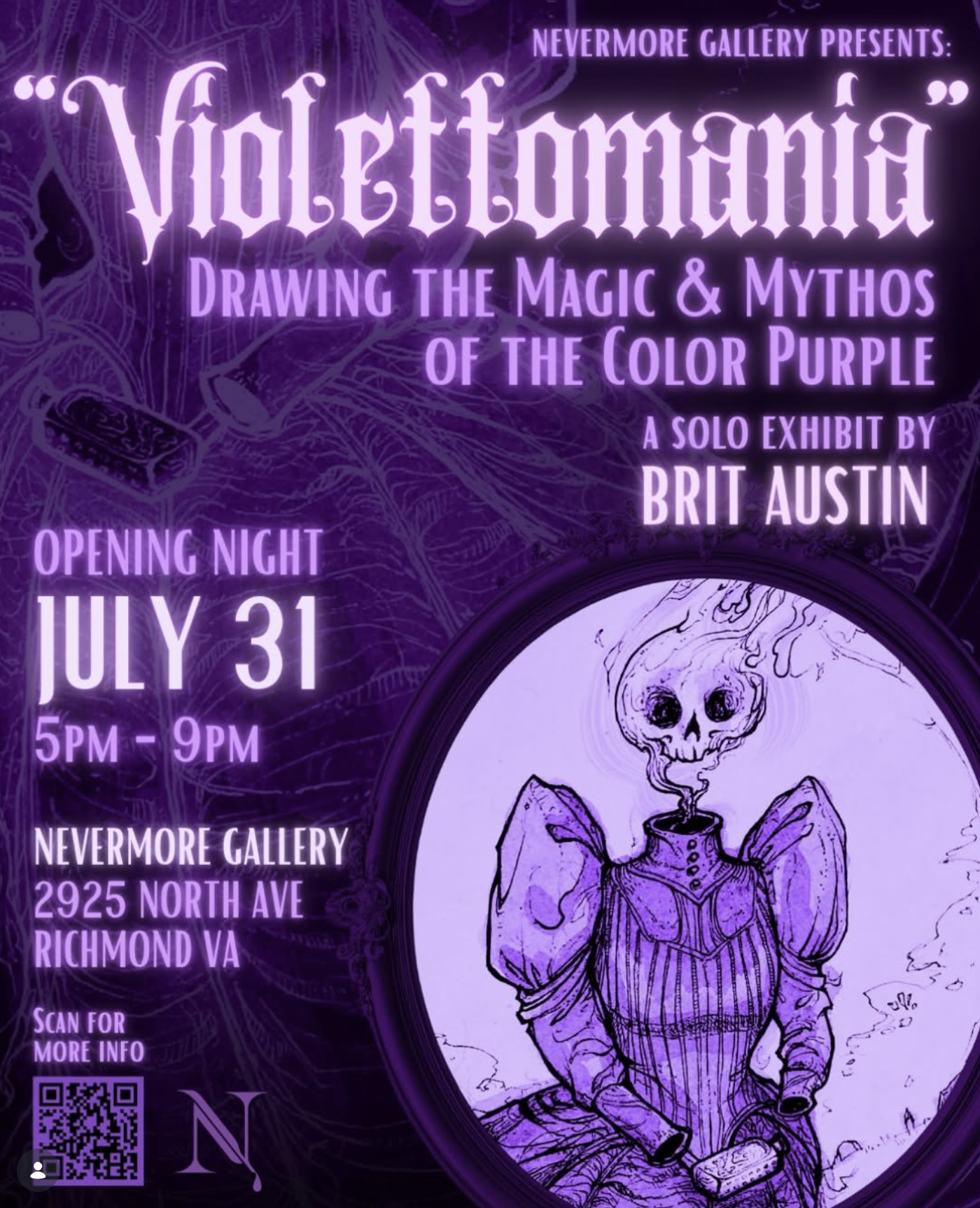 Violettomania: Drawing the Magic & Mythos of the Color Purple by Brit Austin