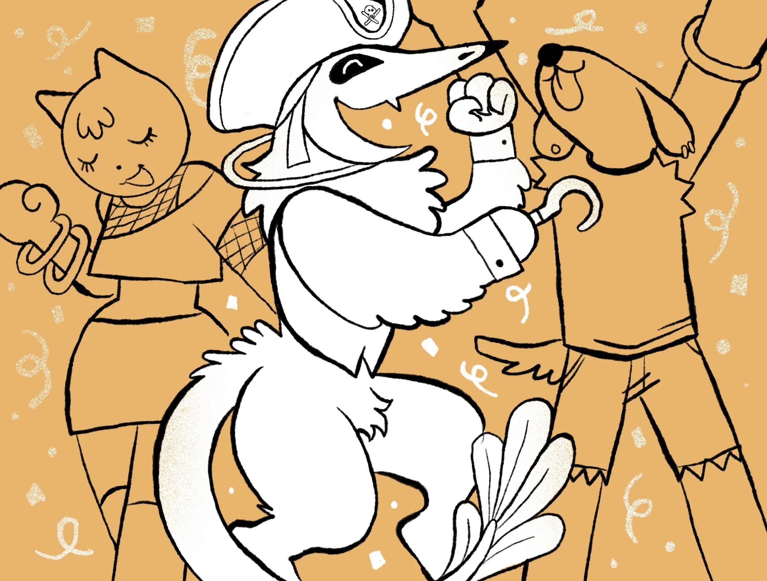 Image of Mr. Unkindness celebrating Furry Tattoo Weekend afterparty at Fuzzy Cactus on Saturday night