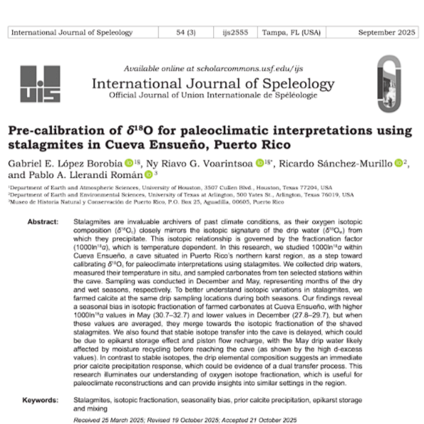 The Museum makes history with its first scientific article in the field of paleoclimate