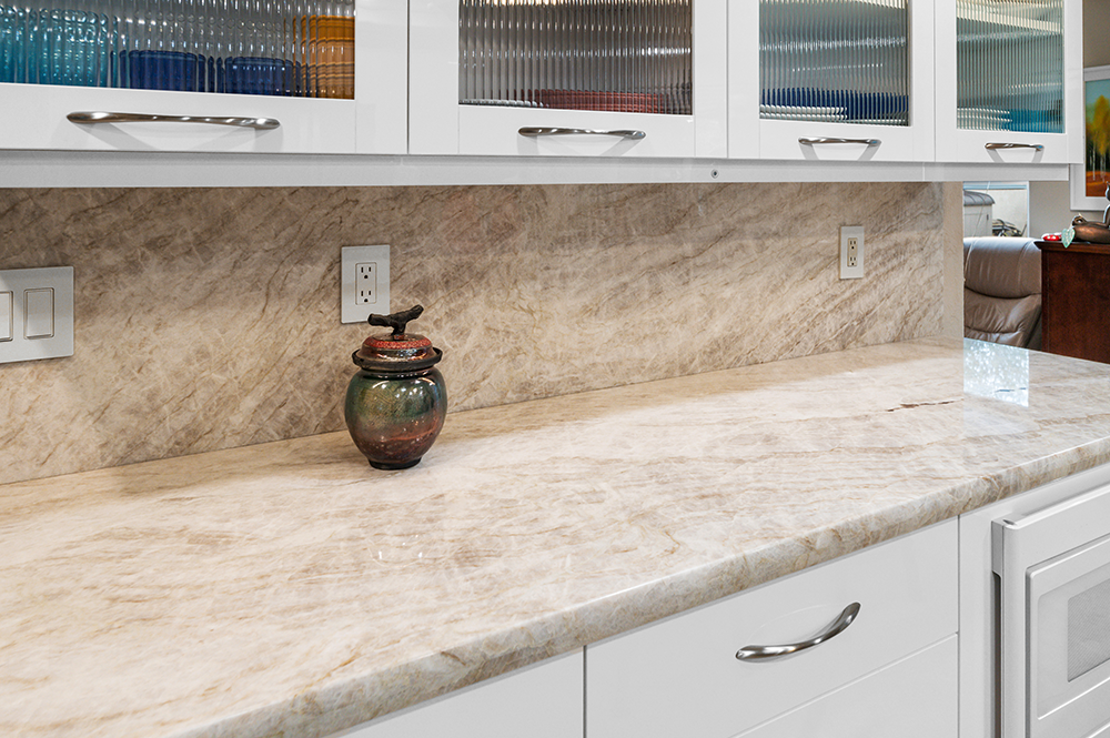 Taj Mahal Polished Quartzite countertops