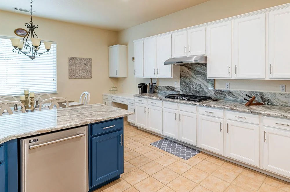 A redding kitchen remodel with dolomite countertops from Ceramic Designs