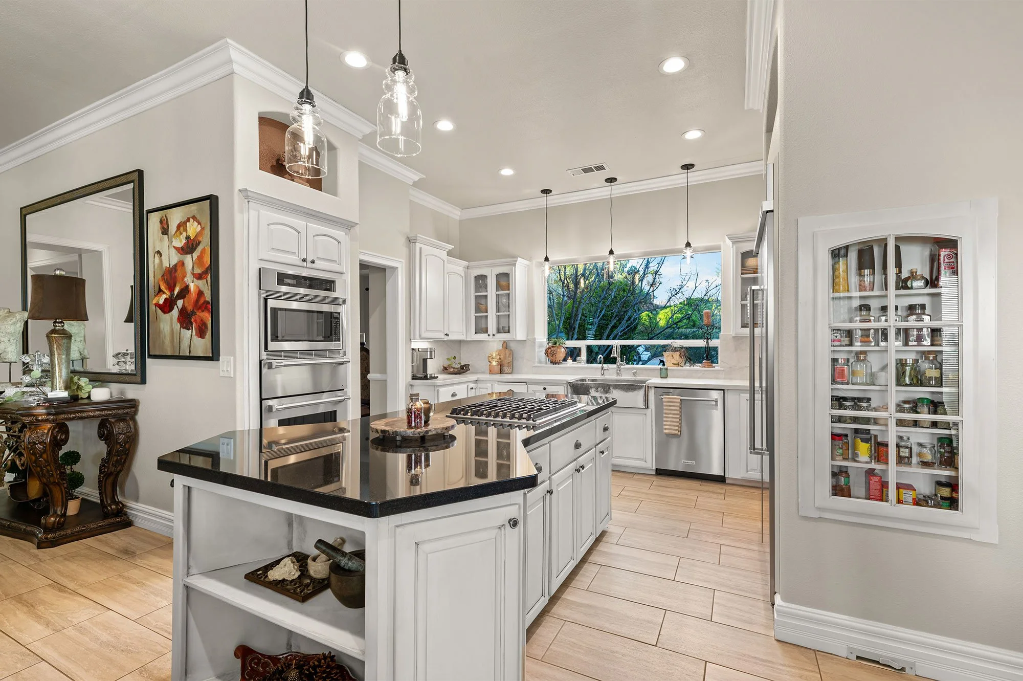 Redding Kitchen Remodel with Custom Granite Island and Quartz Countertops