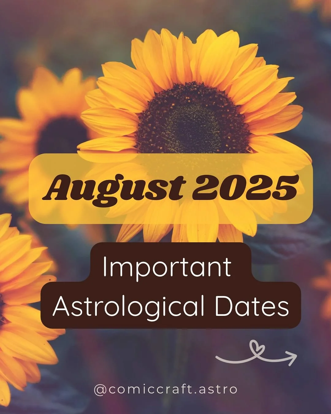 Happy August, yall! Personally, I love this time of year. Fall is around the corner. So much to celebrate! This month brings plenty of opportunity for transformation, passion and connection. Swipe to see all of the important astrological dates for Au