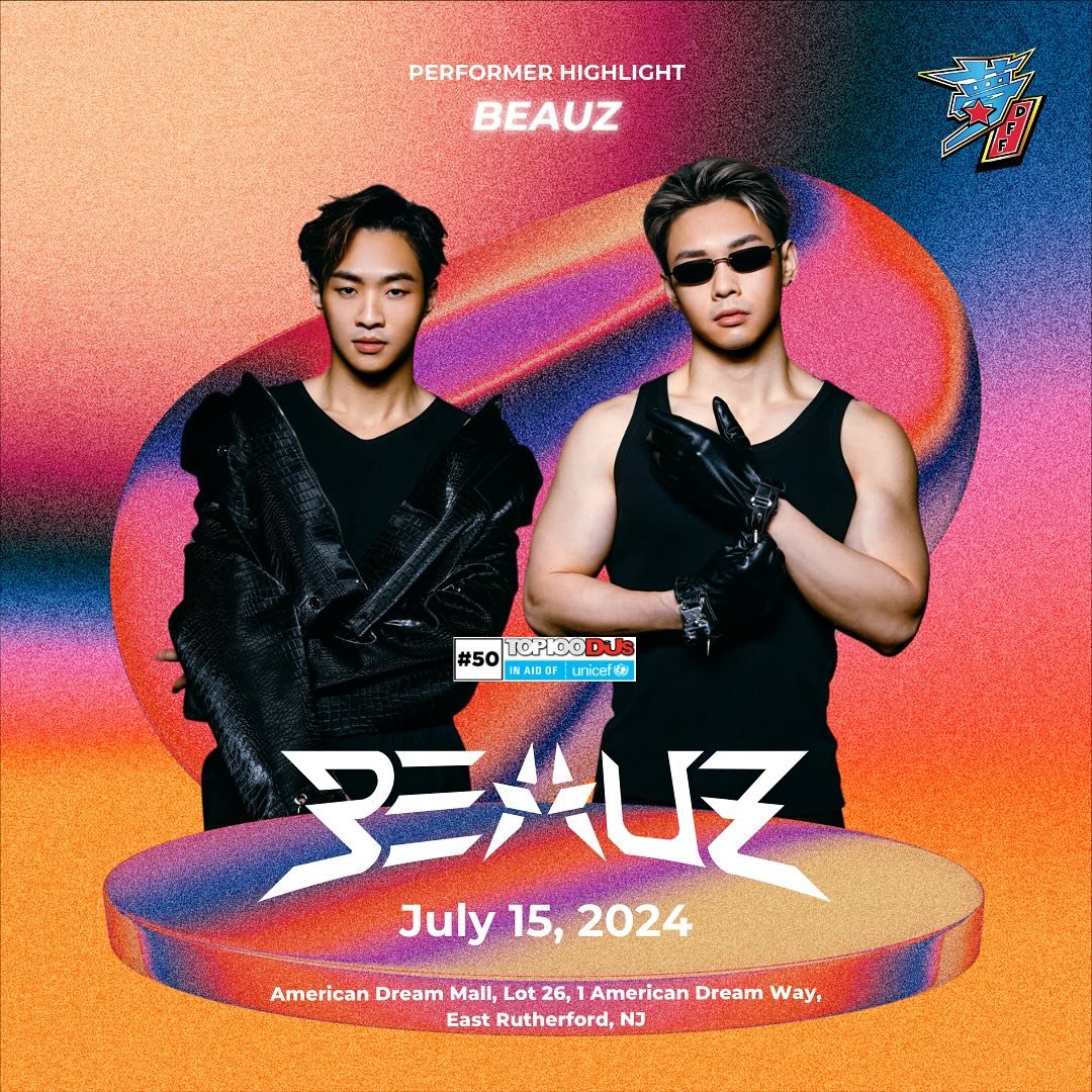 🎶 PERFORMER HIGHLIGHT 🎶 

BEAUZ @beauzworld is bringing the hype and energy!!😤 This DJ/producer duo is taking over the EDM Techno scene with their unique beats 🎧 They&rsquo;ve worked with big names like Zedd, Blasterjaxx, and more! 

You DONT wan