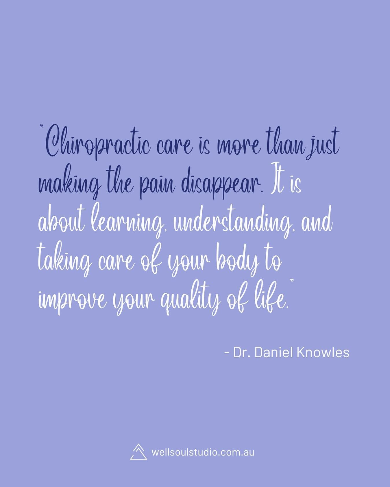 Most people seek care once they&rsquo;re experiencing pain. 
Chiropractic care is great for getting you back on your feet but did you know we can help with so much more than pain! 

Once we get you out of the pain cycle our goal is to keep you from d