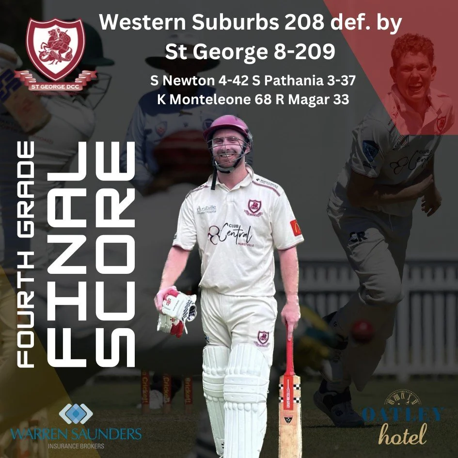 Blog 3 — St George District Cricket Club