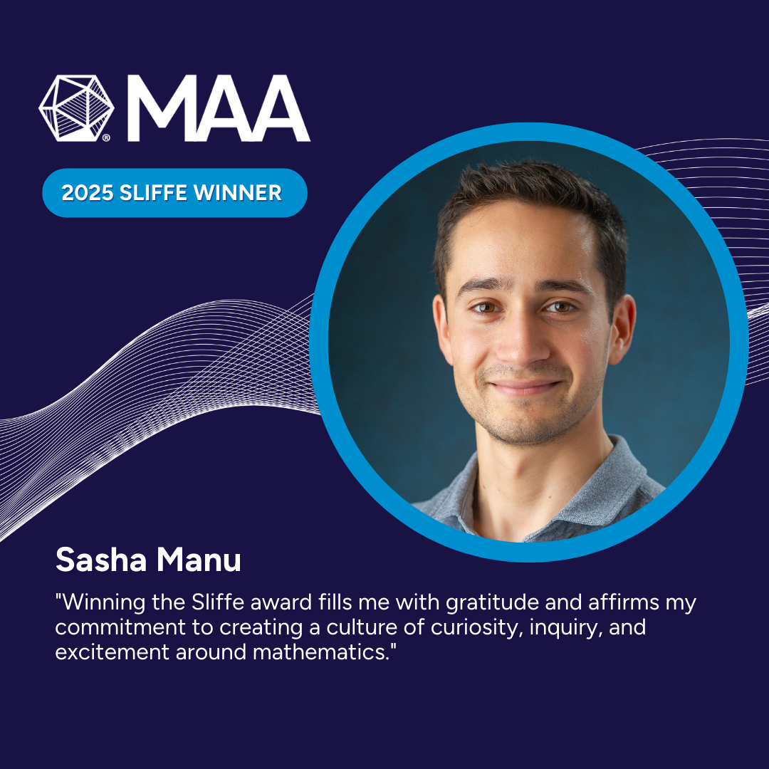 MAA Edyth May Sliffe Award Math Teacher Mathematical Association of America