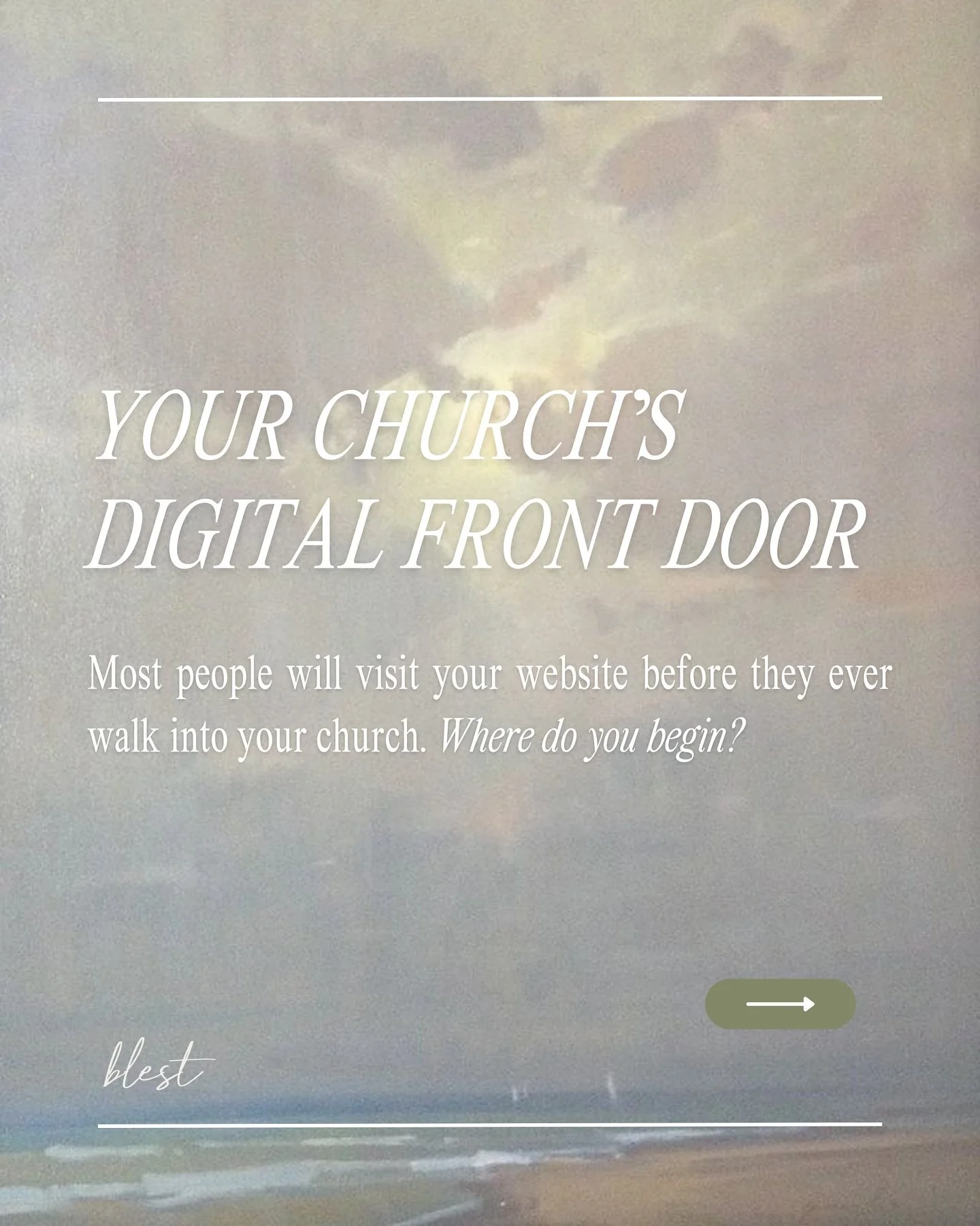 When people visit your church online, what do they see first? 

Is your church&rsquo;s digital front door inviting or confusing? 

Is it clear and straight to the point? 

We can help you make it welcoming, simple, and a true reflection of your commu