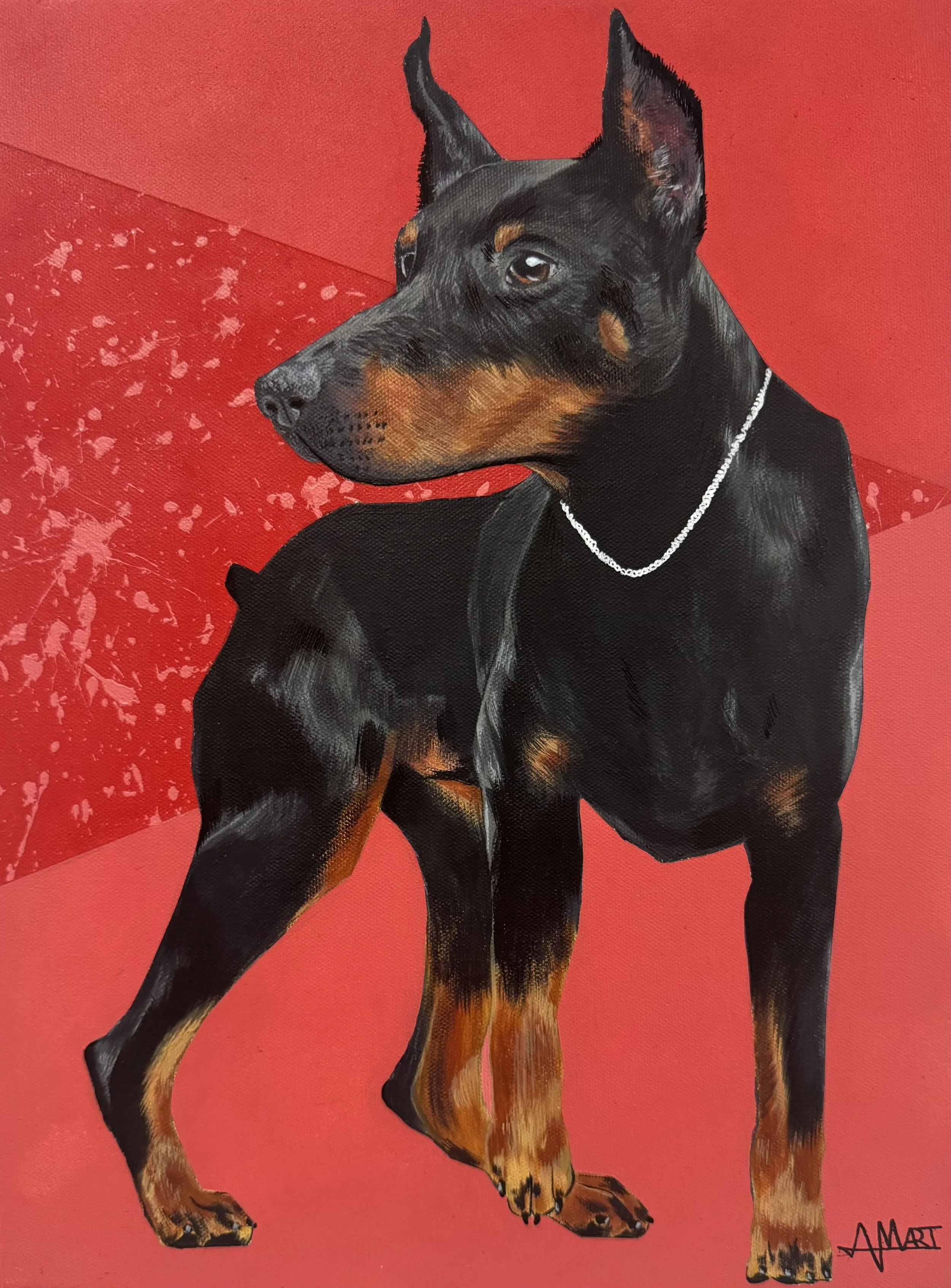 Doberman_ acrylic on canvas_ 12in x 16in_ $350.jpeg