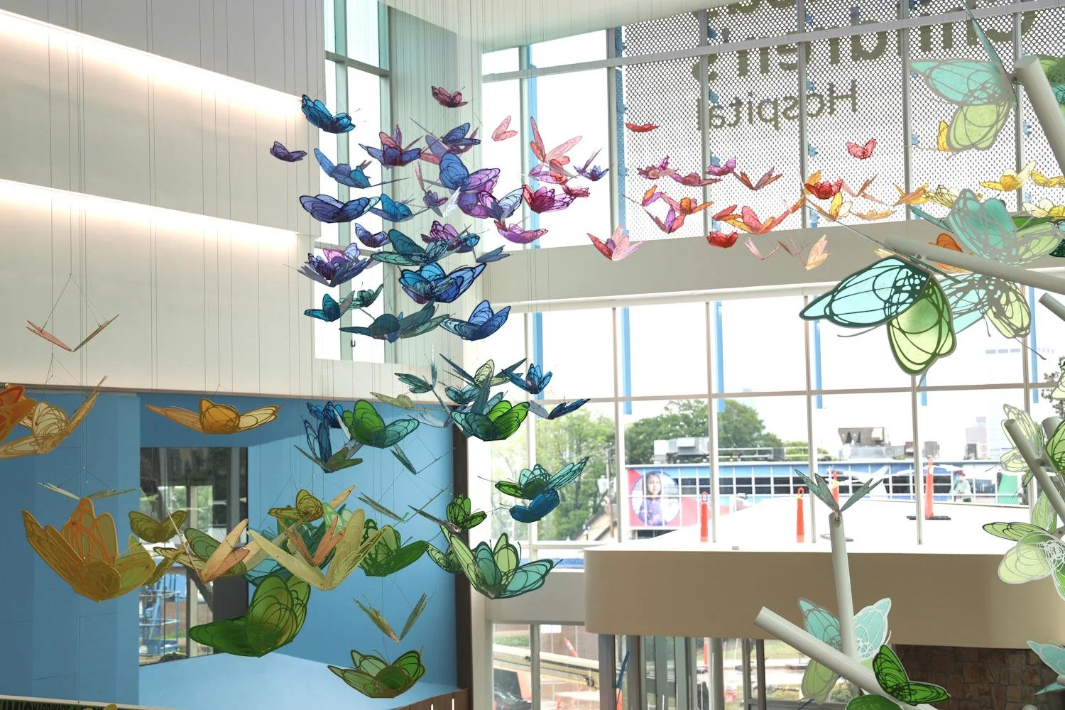 ACH butterflies Lobby installation.jpg