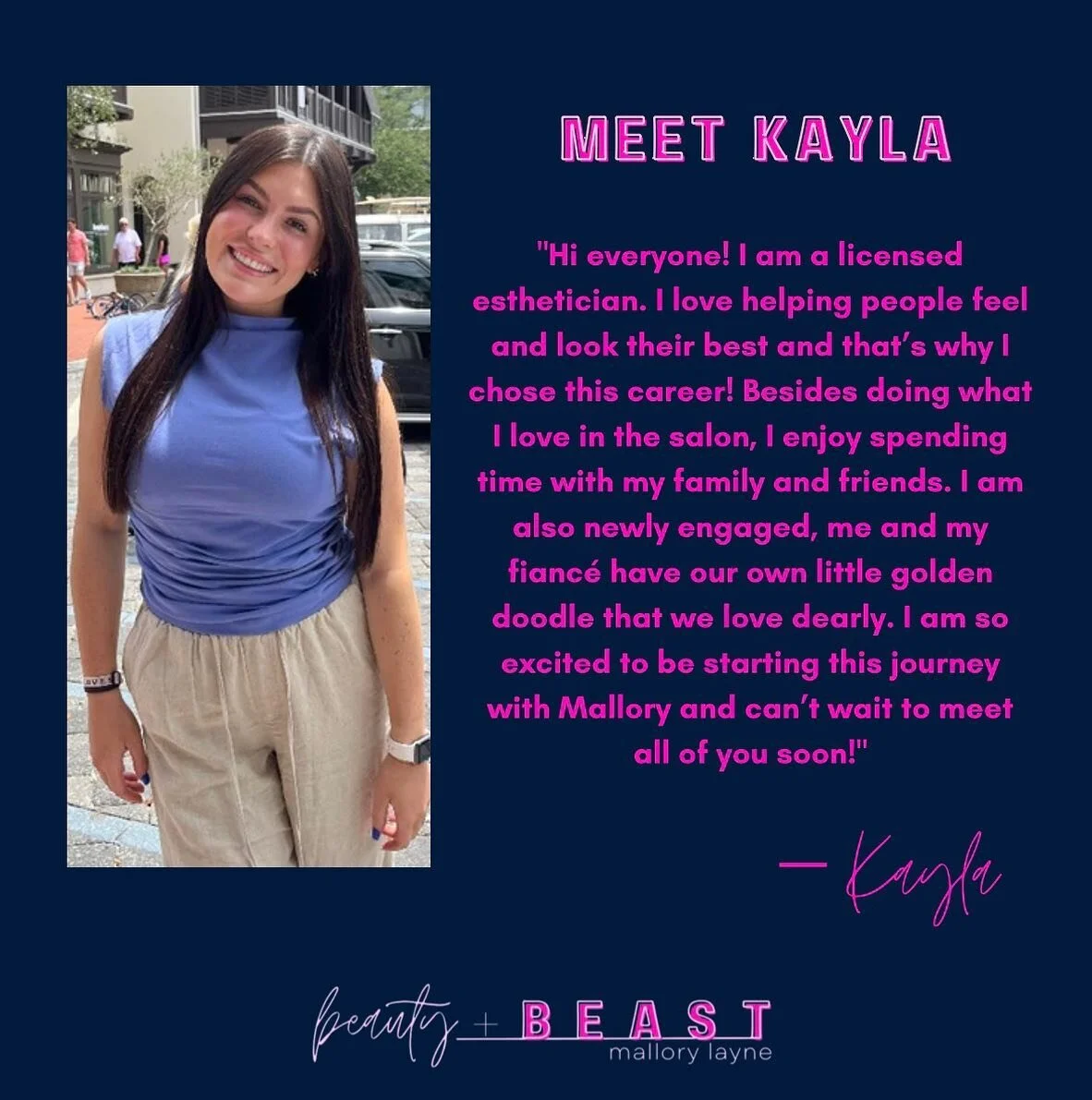 𝓗𝓔𝓨 𝓨𝓐𝓛𝓛! 𝖨 𝗁𝖺𝗏𝖾 𝗌𝗈𝗆𝖾 𝖾𝗑𝖼𝗂𝗍𝗂𝗇𝗀 𝗇𝖾𝗐𝗌 𝗍𝗁𝖺𝗍 𝖨 𝗁𝖺𝗏𝖾 𝖻𝖾𝖾𝗇 𝗄𝖾𝖾𝗉𝗂𝗇𝗀 𝖺 𝗌𝖾𝖼𝗋𝖾𝗍😃😃 

I am so excited to announce I have hired @skinbykaylalynn! She will be working on Monday and Saturdays all day, Tuesday