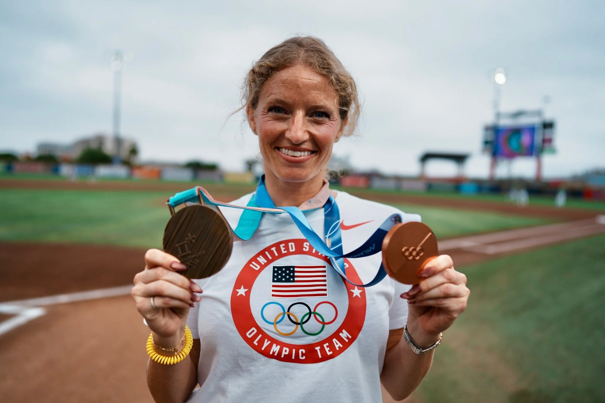 Local Olympian Mia Manganello Honored at Blue Wahoos Game