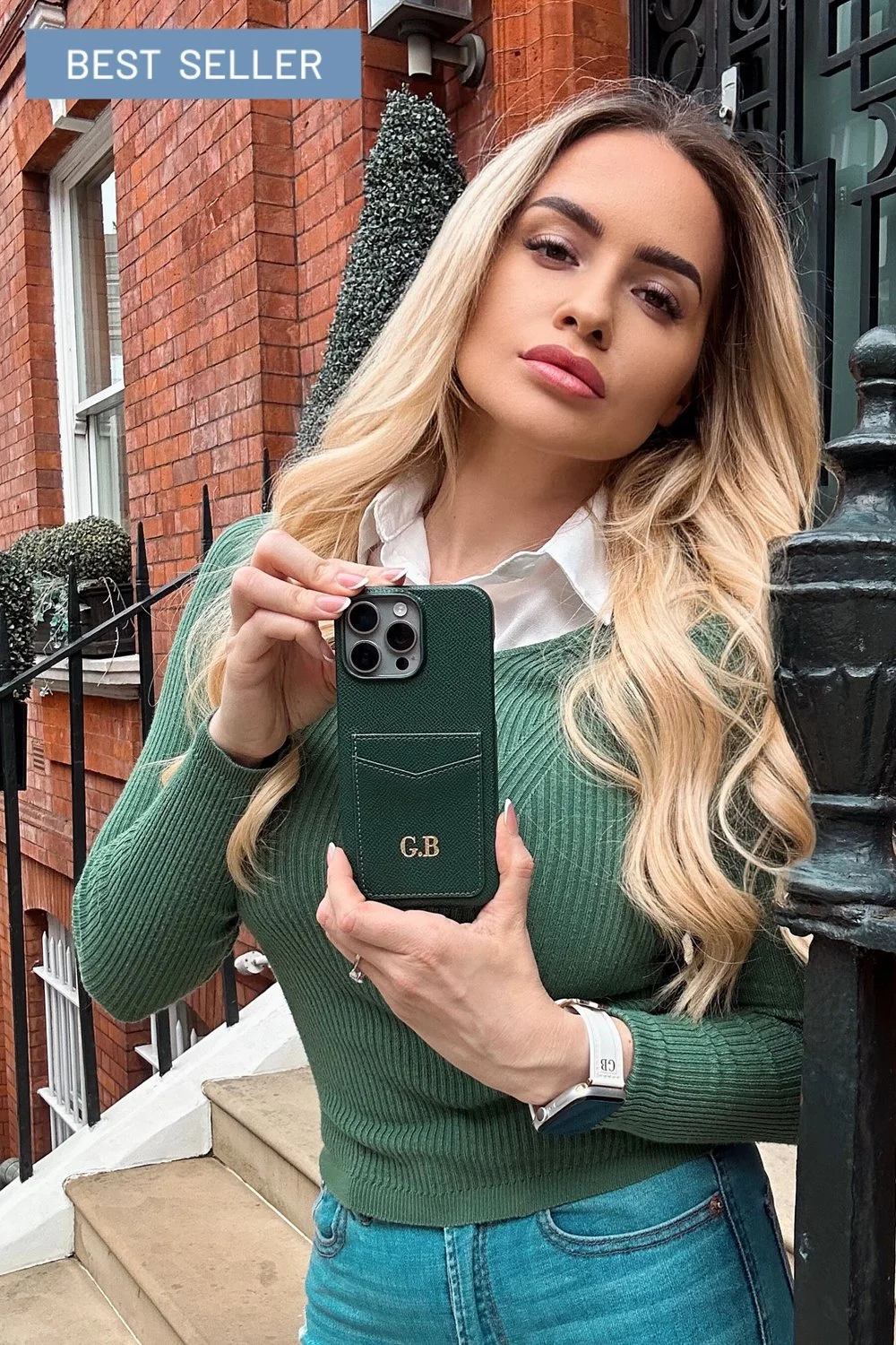 iPhone 16 Series - Jetsetter Double Card Holder Case - Dark Green