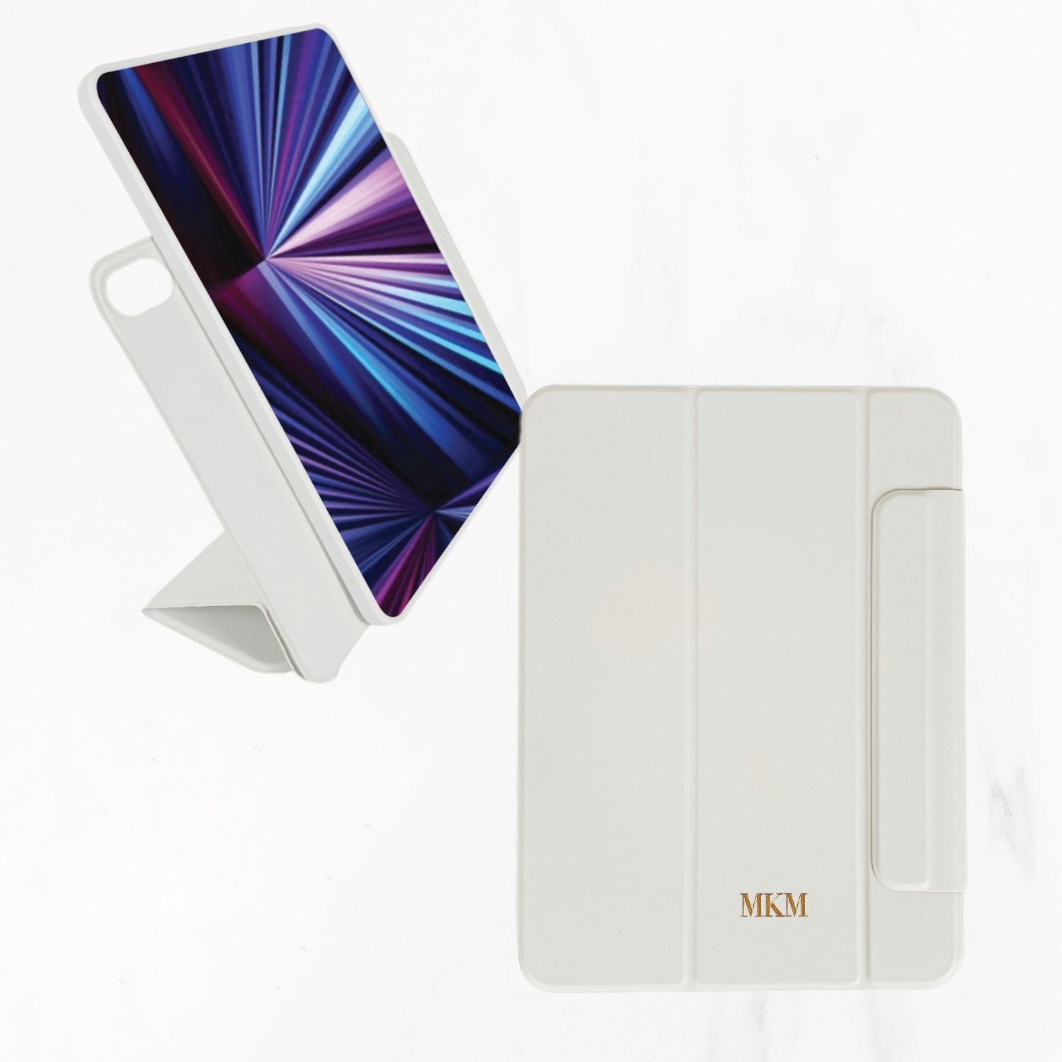 iPad Series - Calligraphy Leather Case - Grey