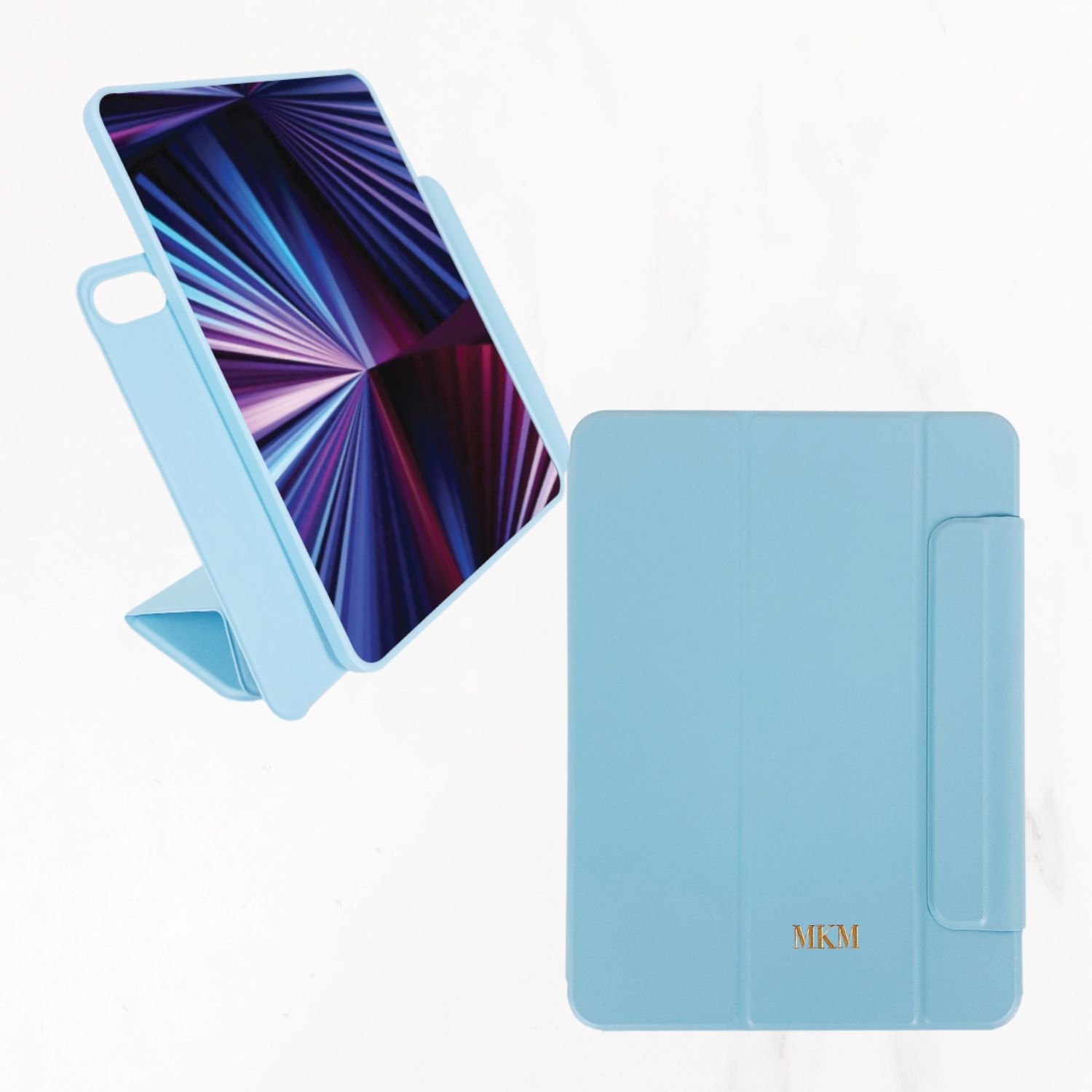 iPad Series - Calligraphy Leather Case - Blue
