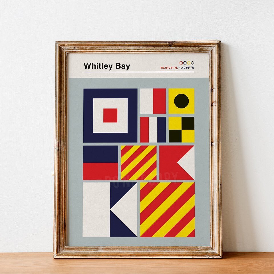 Welcome to my new series of prints inspired by International Maritime Signal Flags.

My original idea was to mix Swiss graphic poster design based on various grid systems and simple geometric shapes with local places of interest, and as I live on the