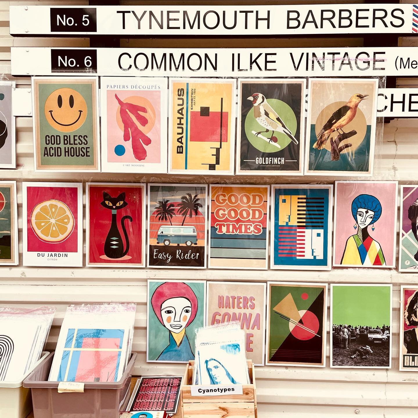 Got the market stall on at Tynemouth station today until 3pm. Some new prints and cards ready to go along with a selection of hand cut collages and cyanotypes.