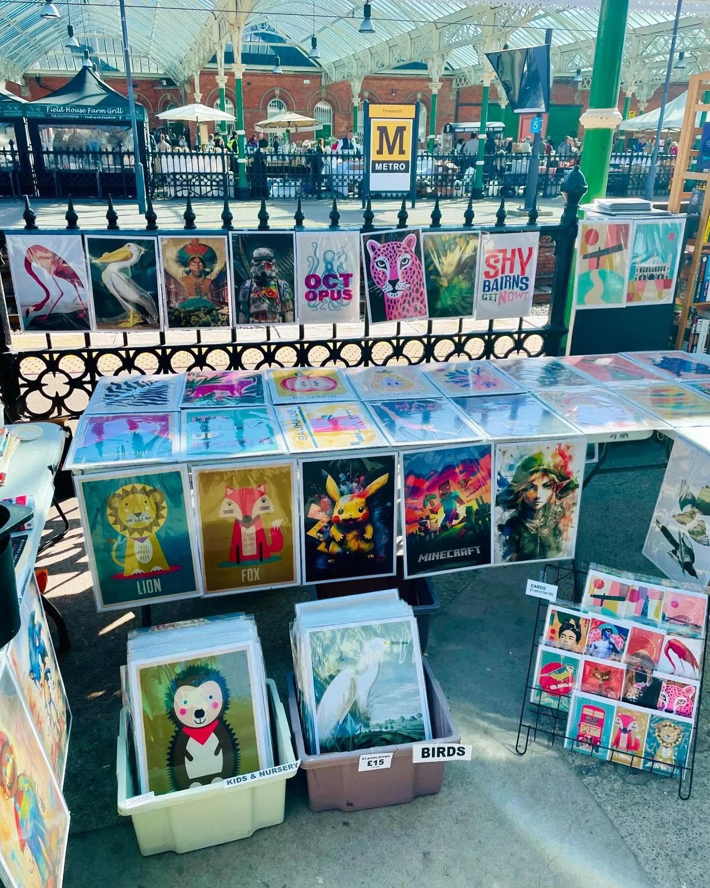 Got my stall at Tynemouth market today until 3pm. Blues skies and sun. Great day for a mooch around if you&rsquo;re in the area.