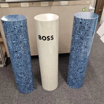 Circular display plinths for retail