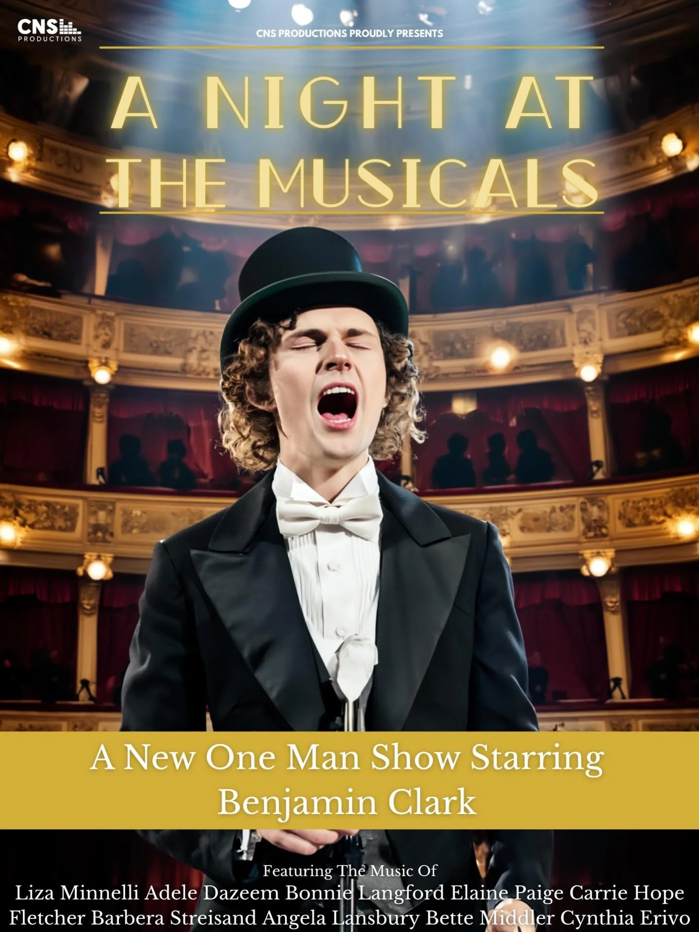 So excited to announce the latest show from @cnsproductionsuk. My new one man show really is a reflection of my most intimate musical identity. I&rsquo;ve always loved musicals and to be able to sing these amazing songs, made famous by these amazing 