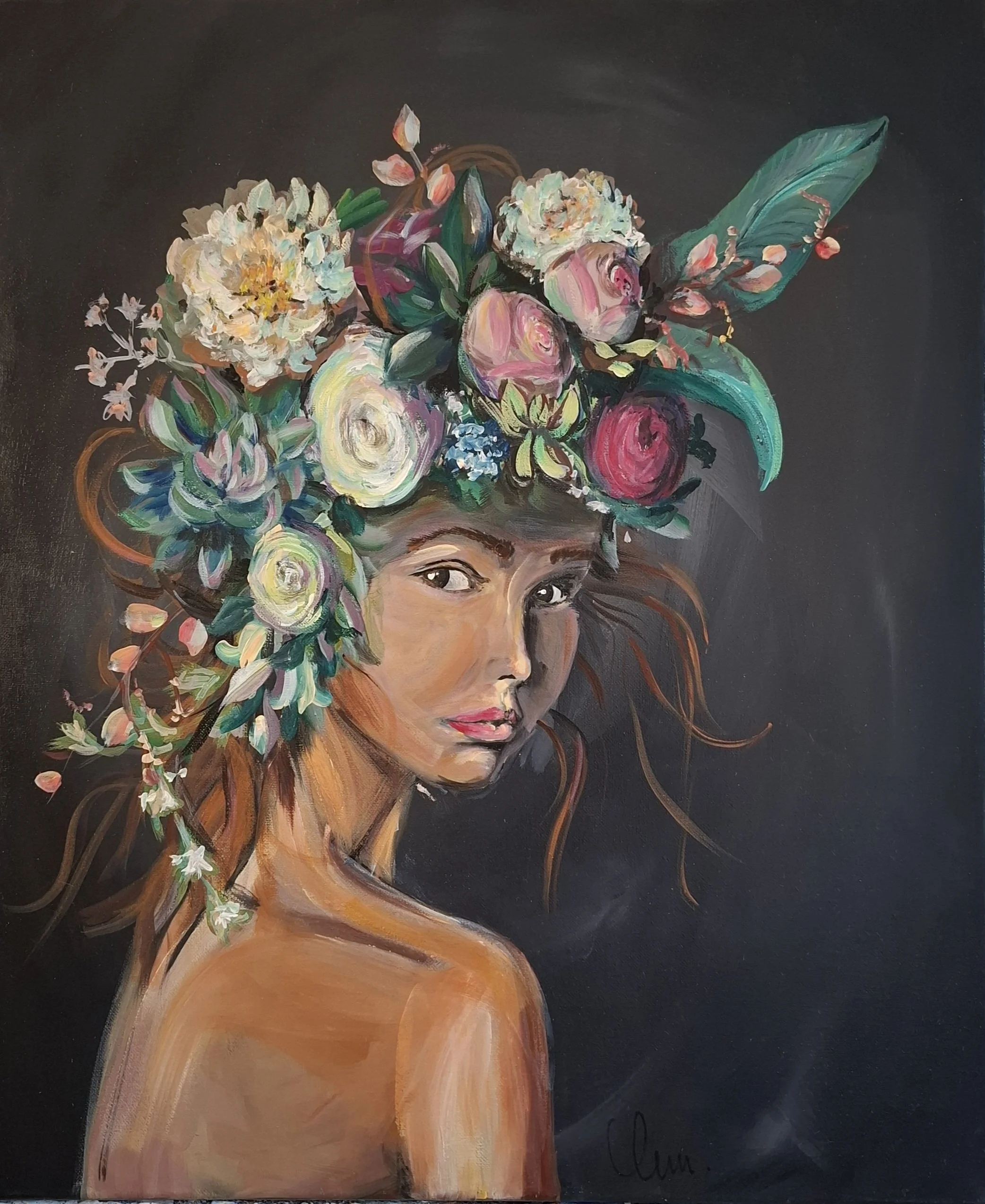 Femme aux fleurs N°4