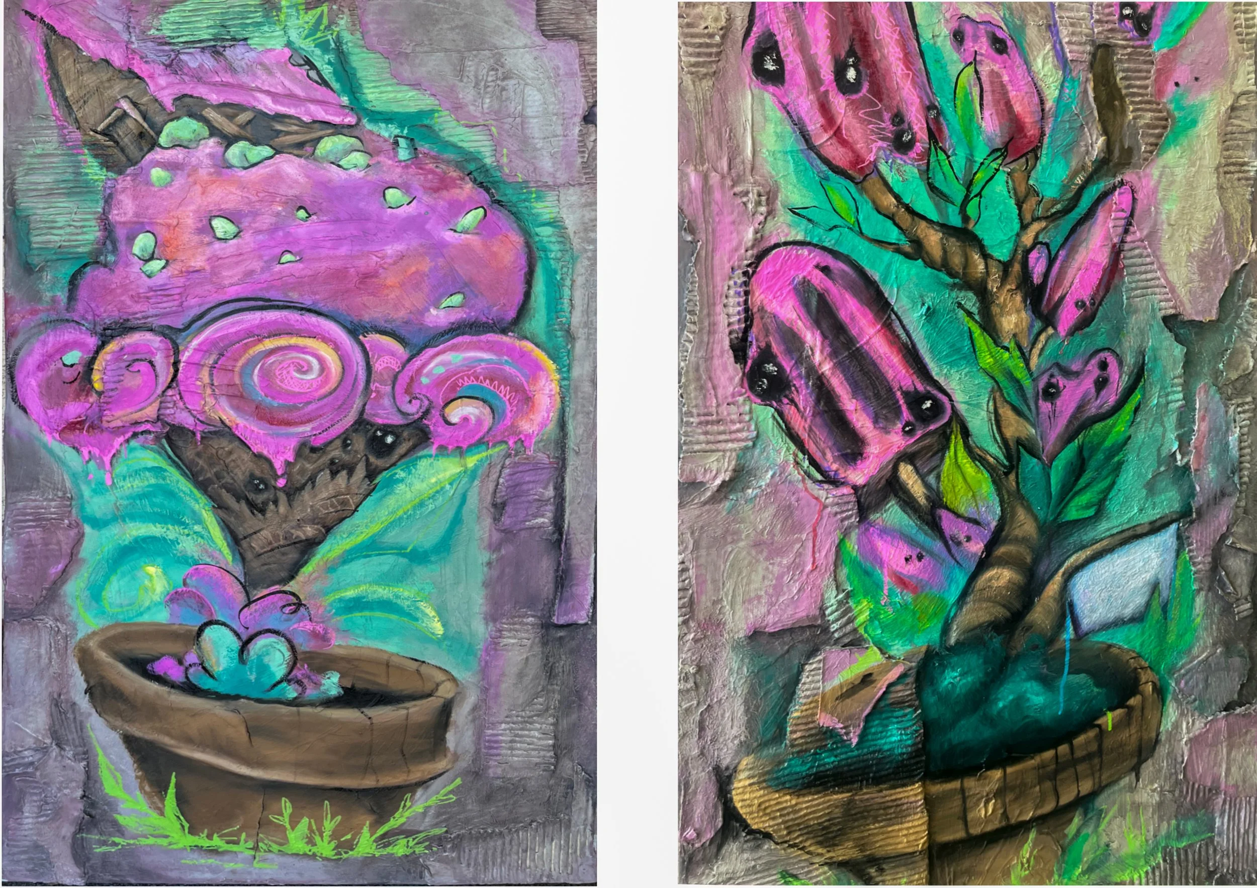 Neighbors: Property Dispute (2024)
48” x 36” 
Mixed media