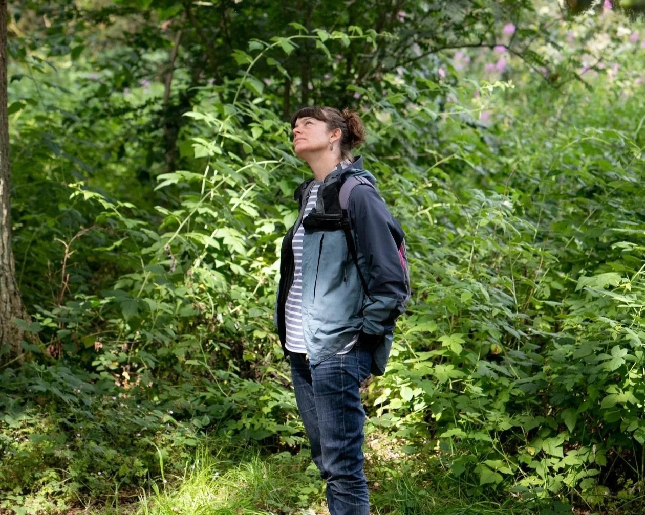 Delyth Johnson, therapeutic facilitator and retreat leader in the woodland forest bathing, woodland retreats for women in midlife