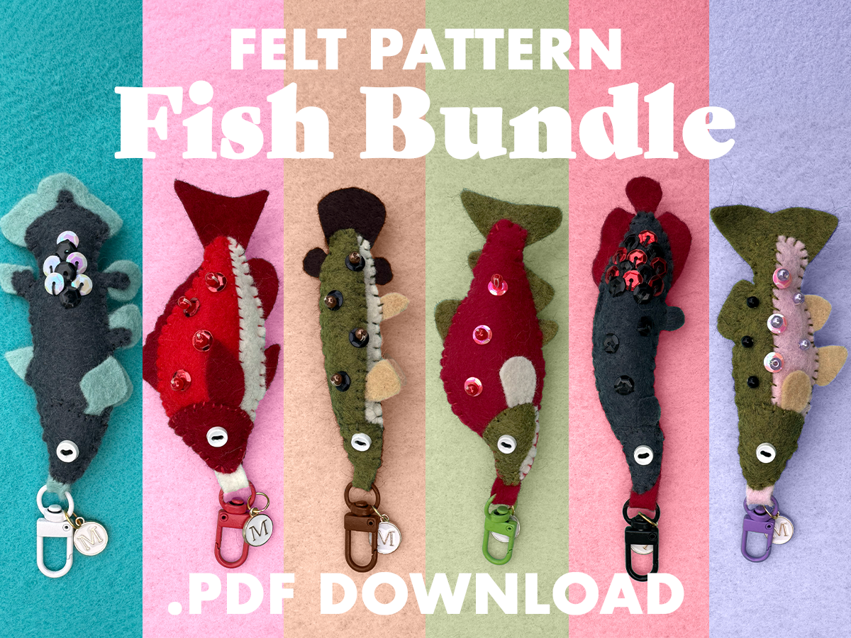 All 6 Fish Felt Patterns (PDF Download)