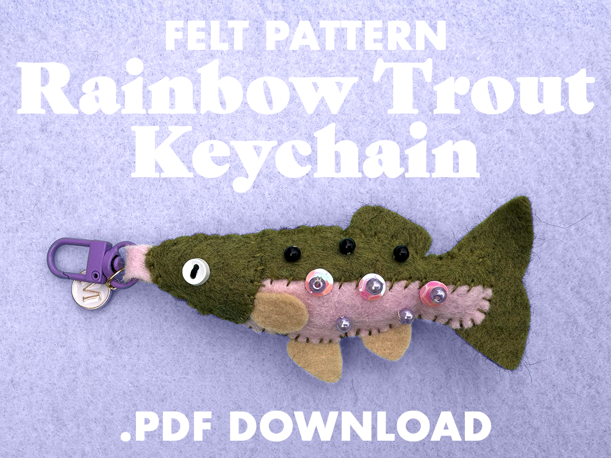 Rainbow Trout Felt Pattern (PDF Download)