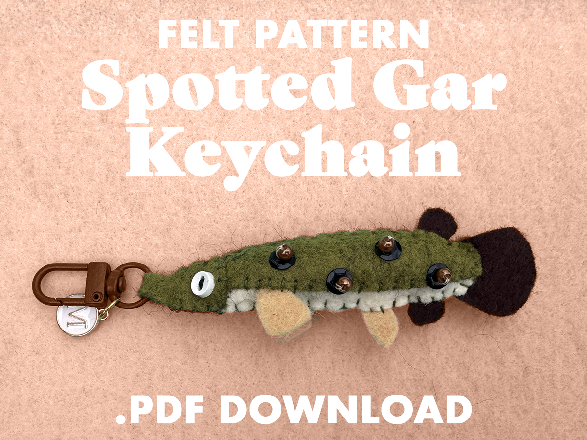 Spotted Gar Felt Pattern (PDF Download)