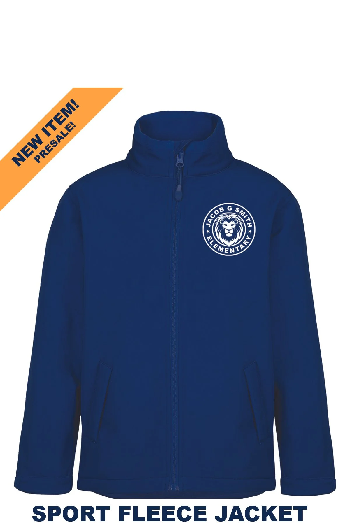 Youth Sport-Wick® Fleece Full-Zip Jacket in Navy Blue