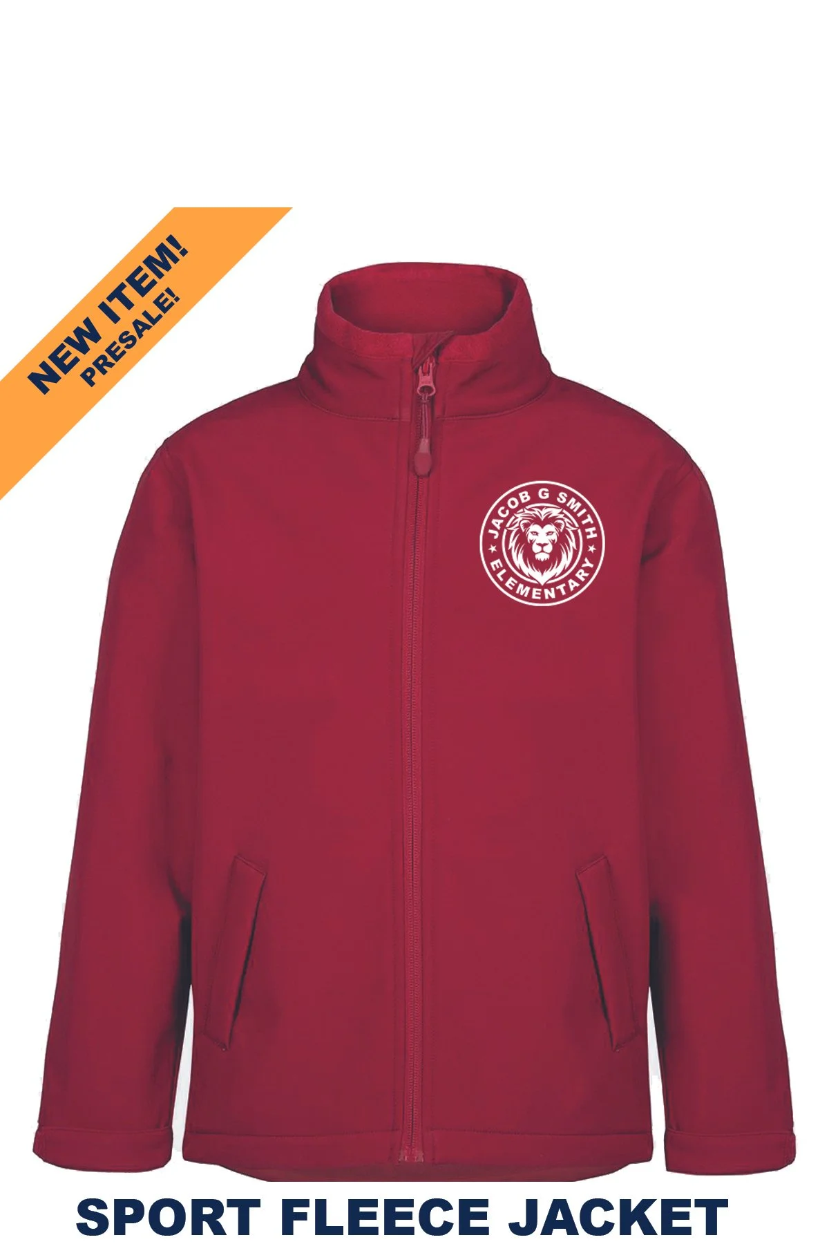 Youth Sport-Wick® Fleece Full-Zip Jacket in Deep Red