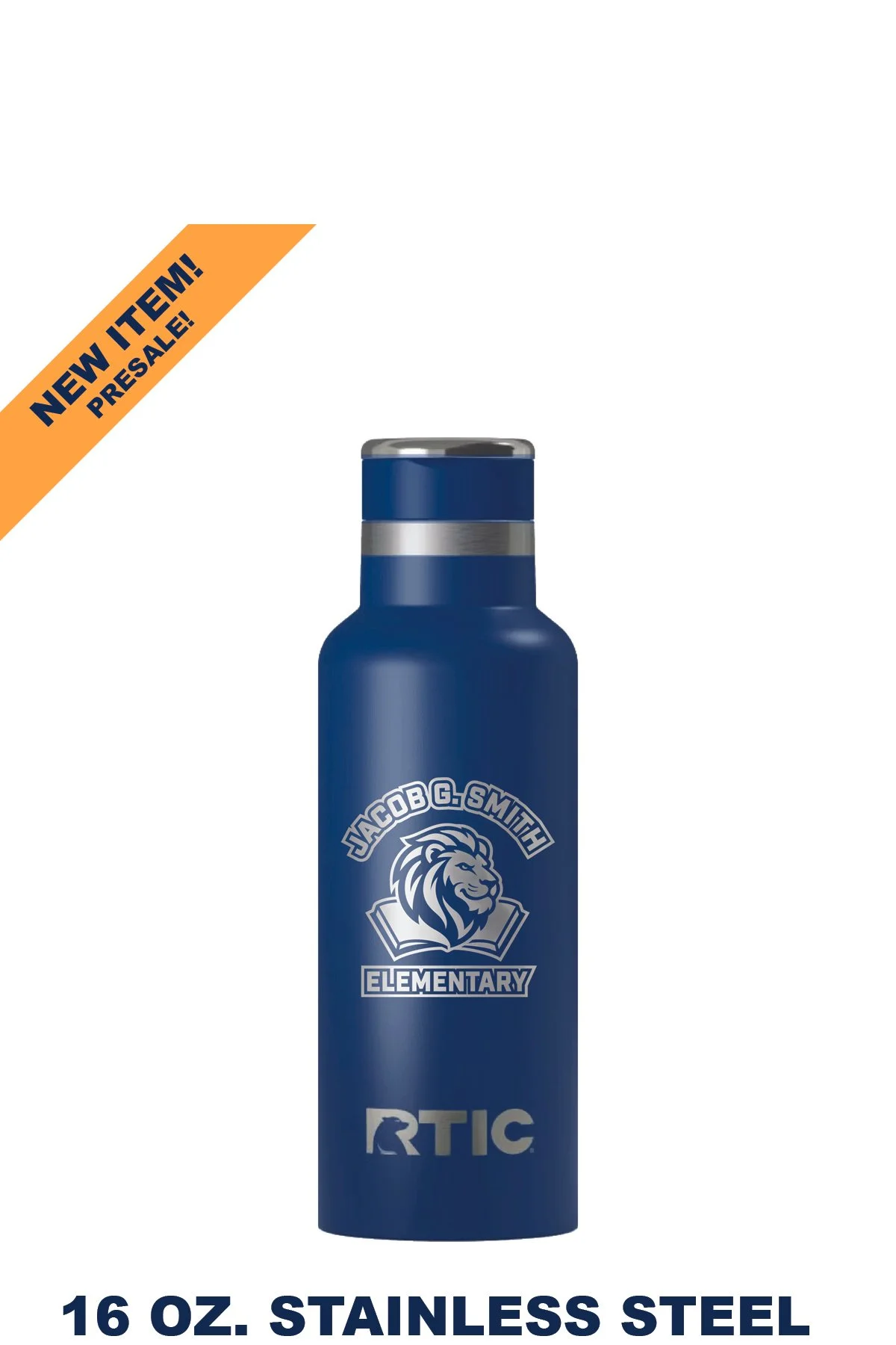 16oz Stainless Steel Bottle in Navy Blue