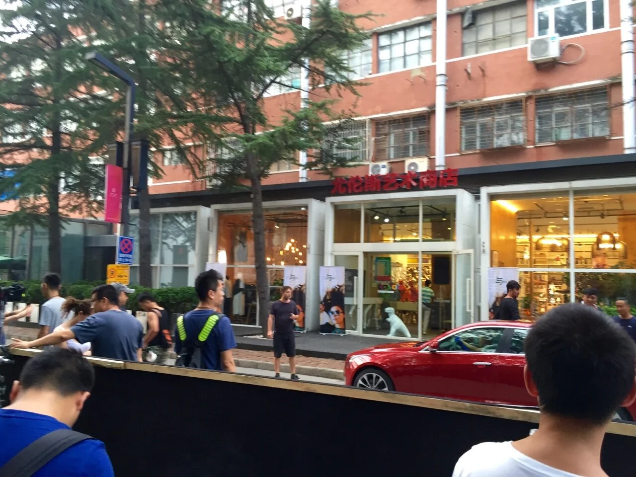 Was an extra in a Cadilliac commercial this morning at 4am