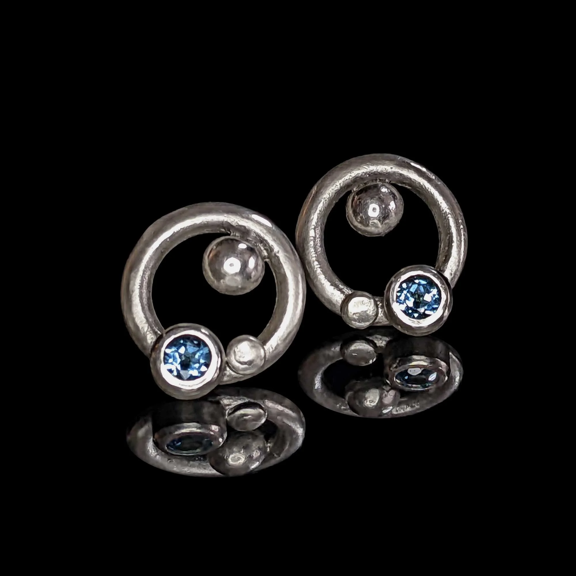 Topaz Circles Studs - Ready to Send!