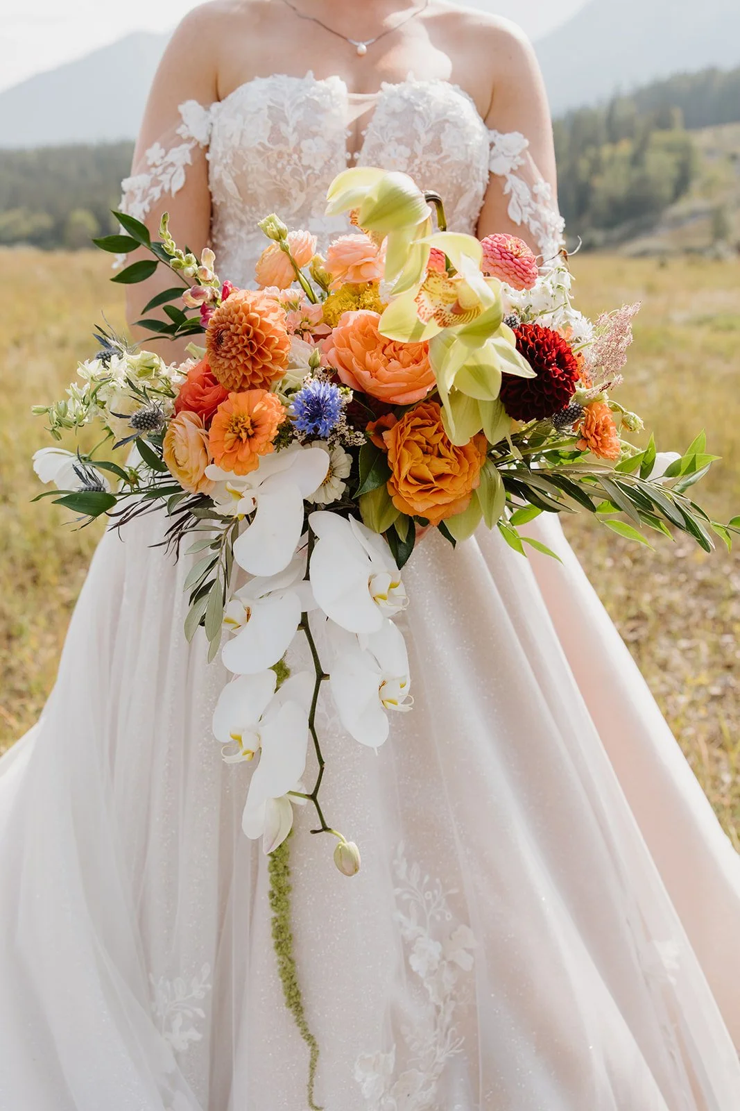 Canmore wedding bouquet. Image by Miranda Anderson Photography