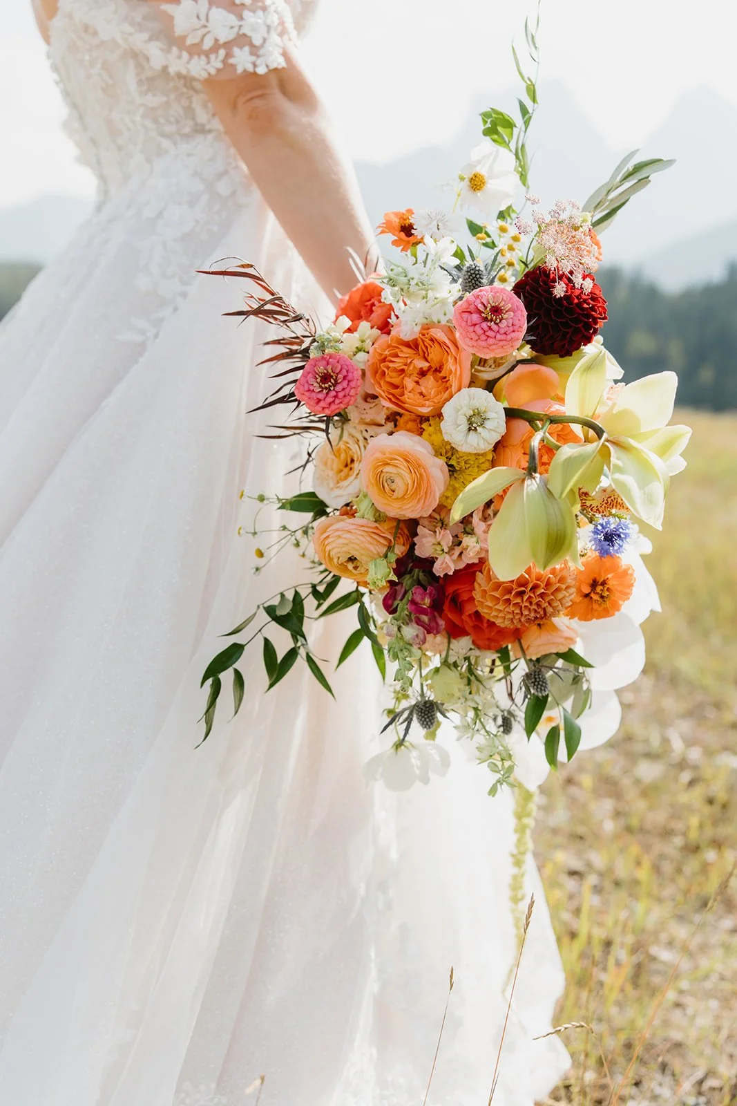 bride holding bridal bouquet