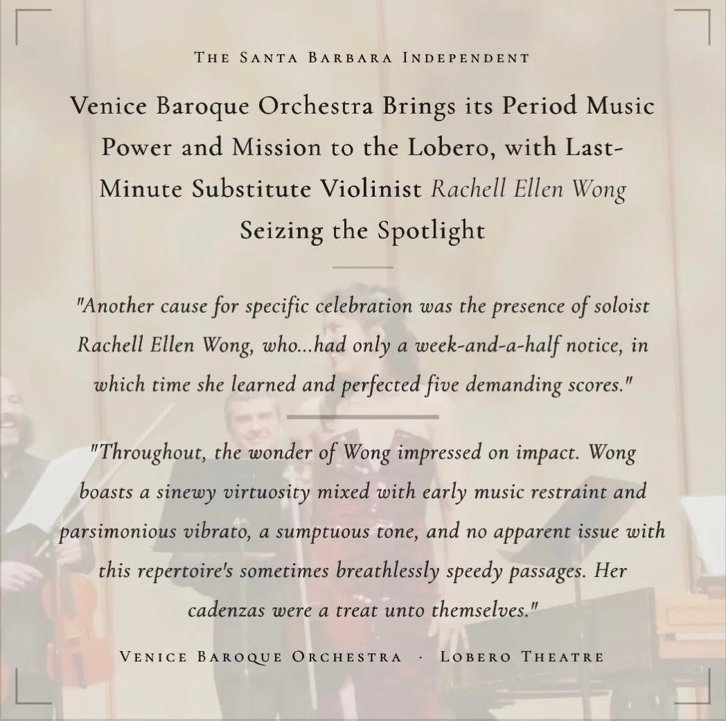 Grateful to have joined @venicebaroqueorchestra at the Lobero and to The Santa Barbara Independent for the cool review 😎