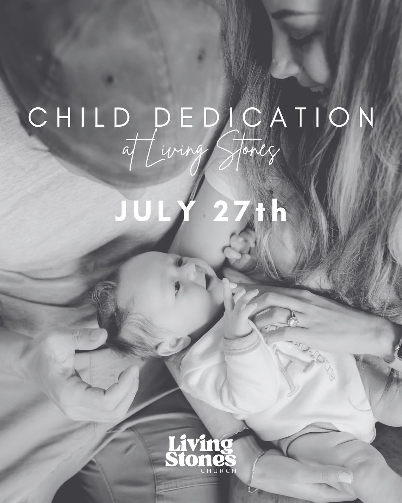 It&rsquo;s official! Child dedication service will be Sunday, July 27! If you&rsquo;re interested send us a DM or reach out to Andy@livingstonesmn.com 🥳