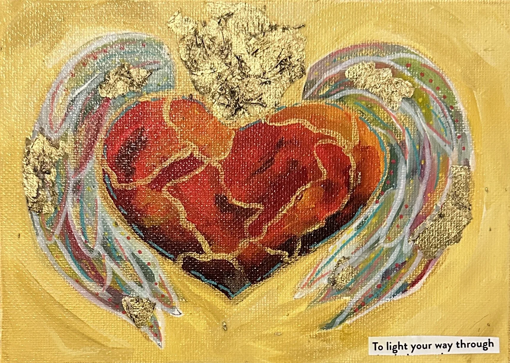 To Light Your Way Through-7x5" mixed media on canvas