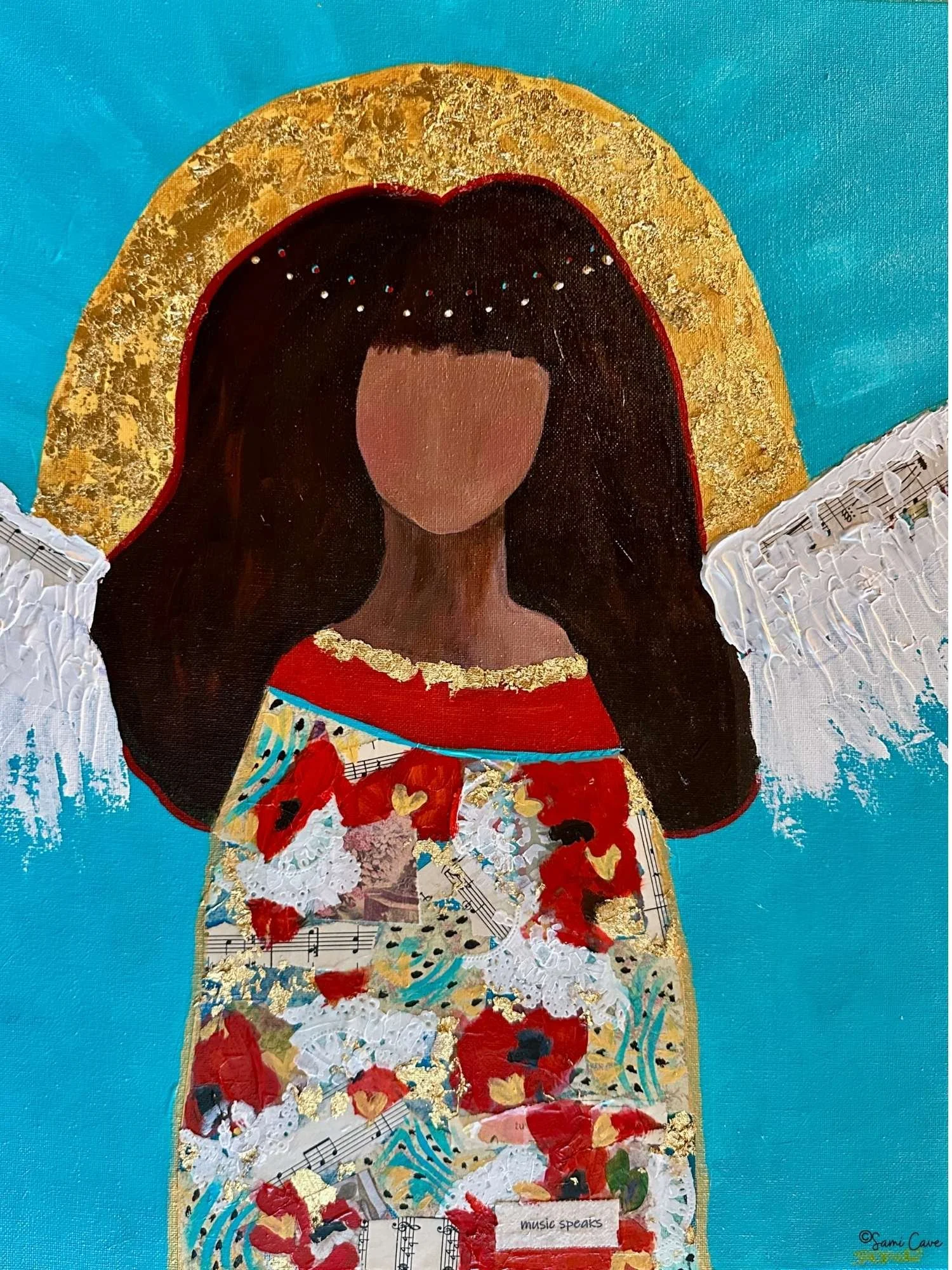 Music Speaks- 16x20" mixed media on canvas