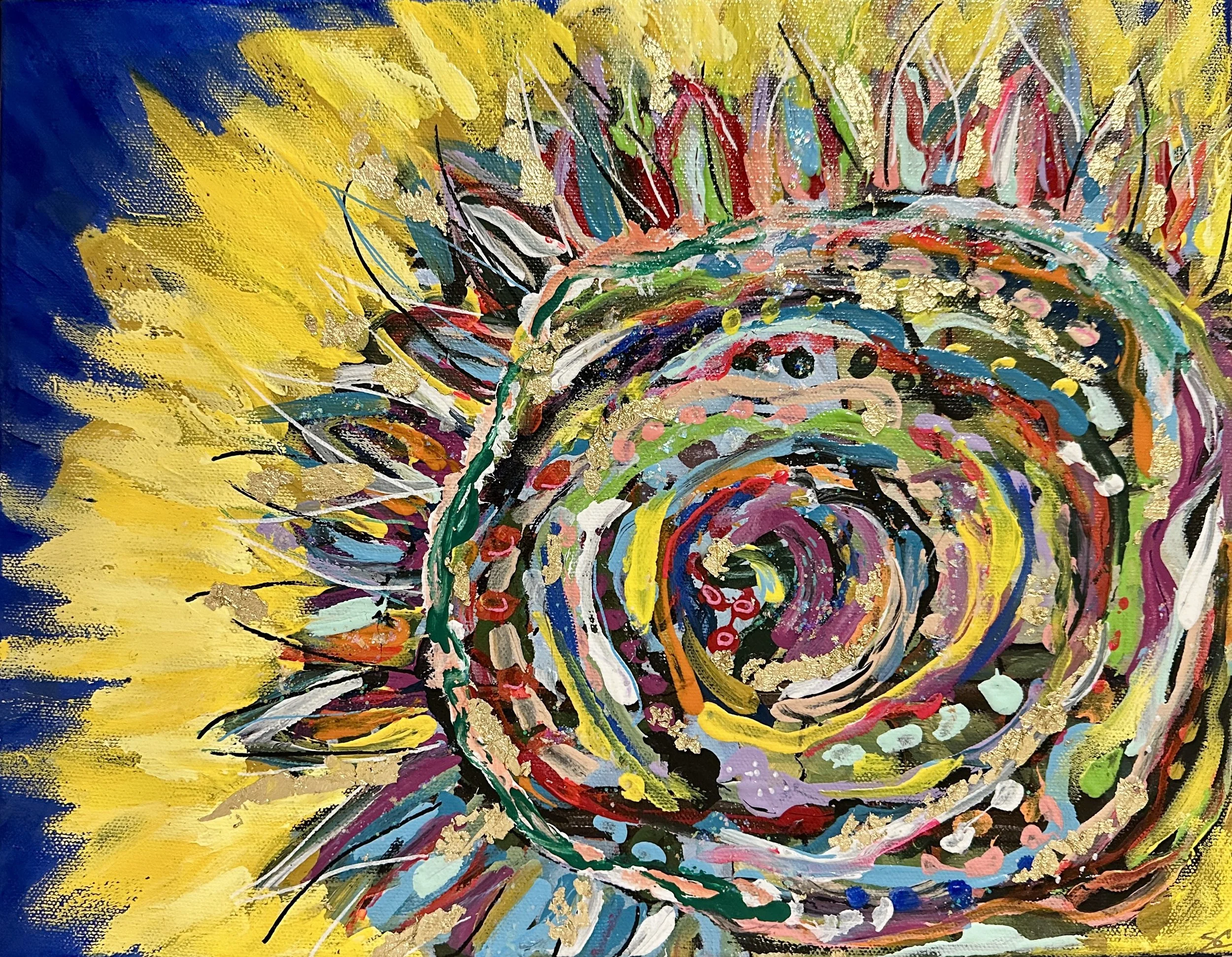 "Turn Toward the Light"-mixed media on canvas