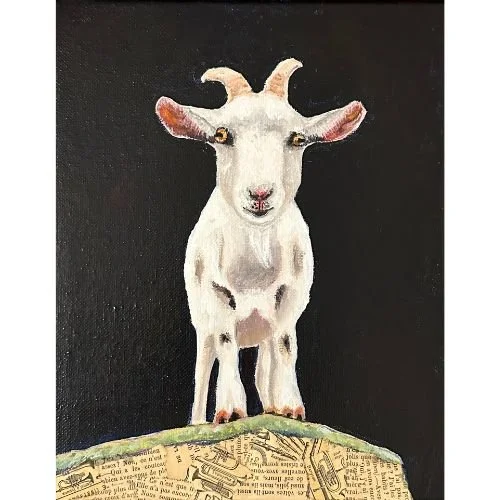 Dolly- 8x10" mixed media on canvas (available to purchase at O3 Collective Art Gallery, Edom, TX)