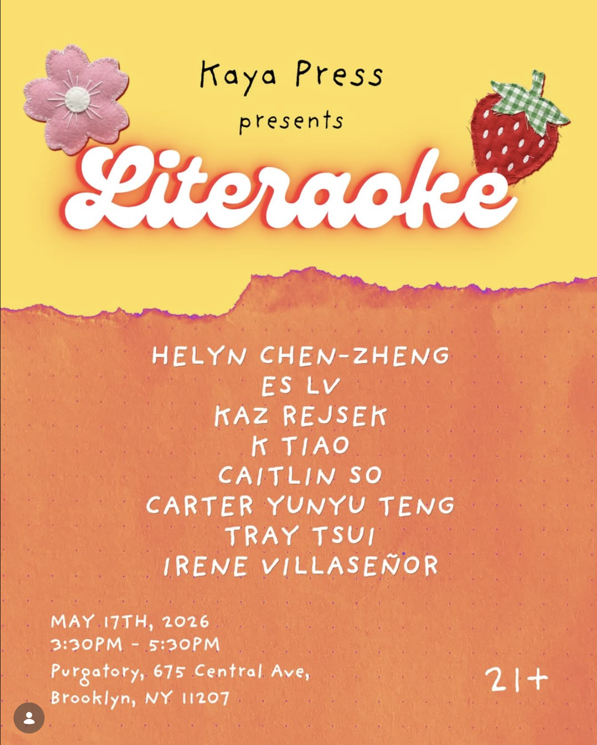 Kaya Press Presents Literaoke! 