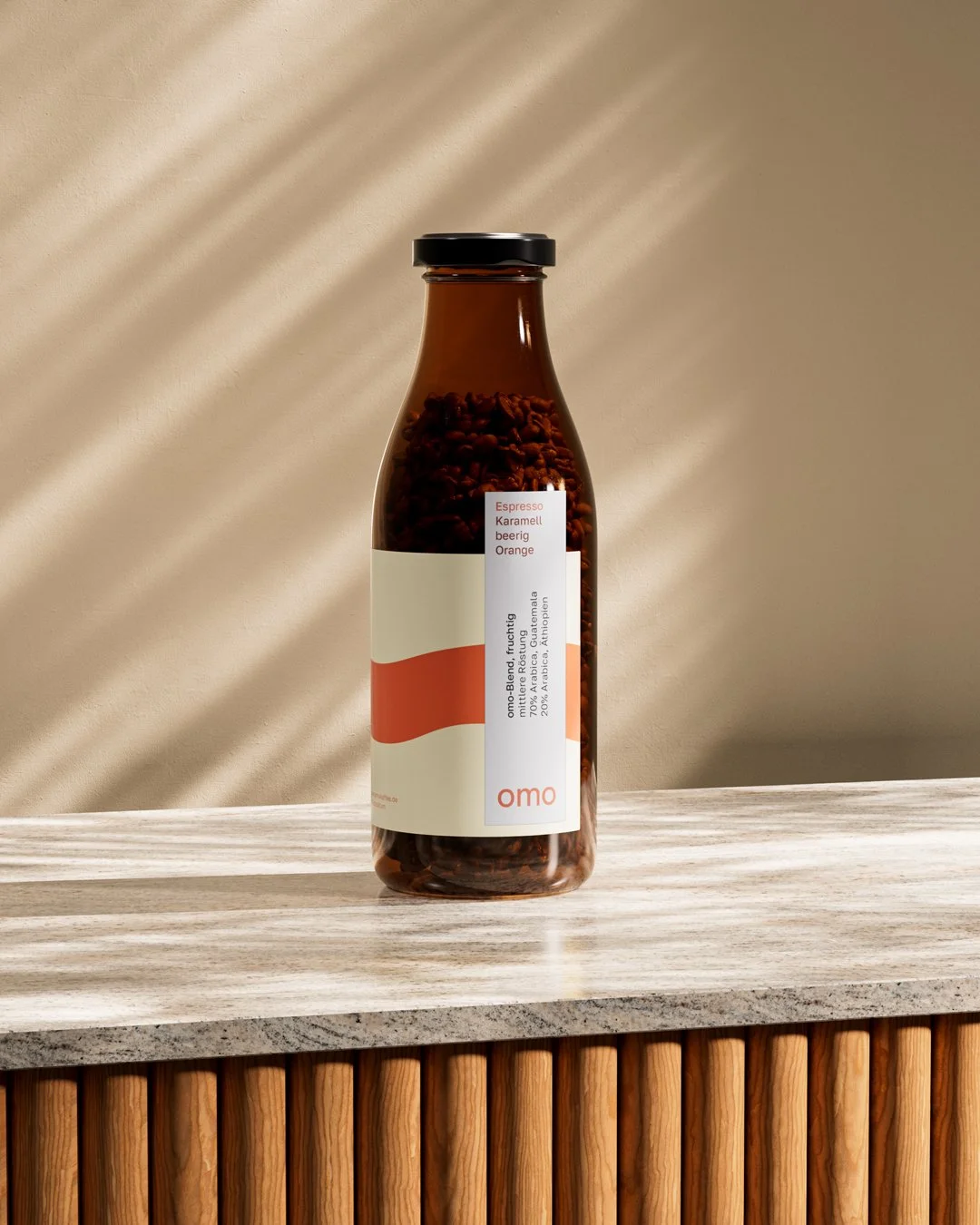 omo-Blend fruchtig in der Pfandflasche